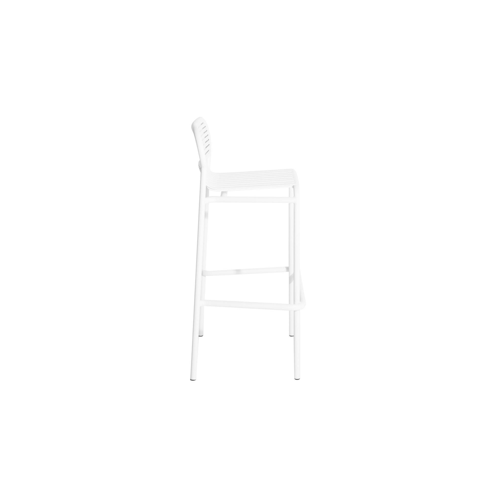 Chinese Petite Friture Week-End Bar Stool in White Aluminium by Studio BrichetZiegler For Sale