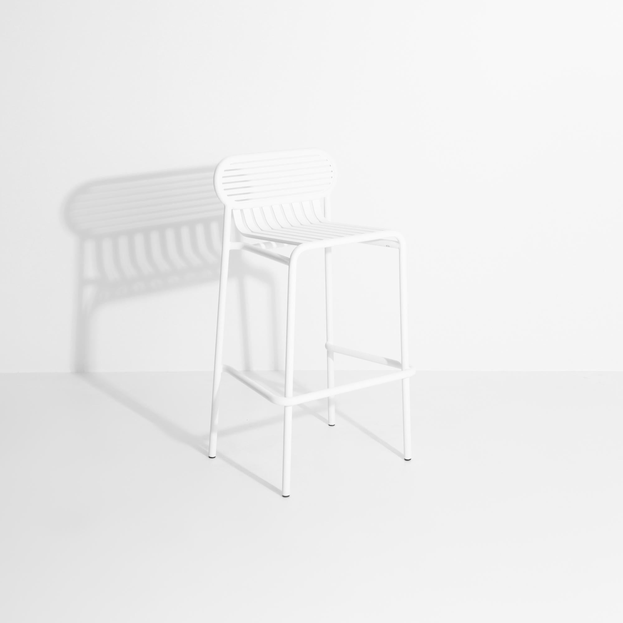 Contemporary Petite Friture Week-End Bar Stool in White Aluminium by Studio BrichetZiegler For Sale
