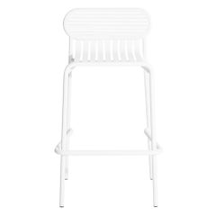 Petit tabouret de bar Week-end Friture en aluminium blanc de Studio BrichetZiegler
