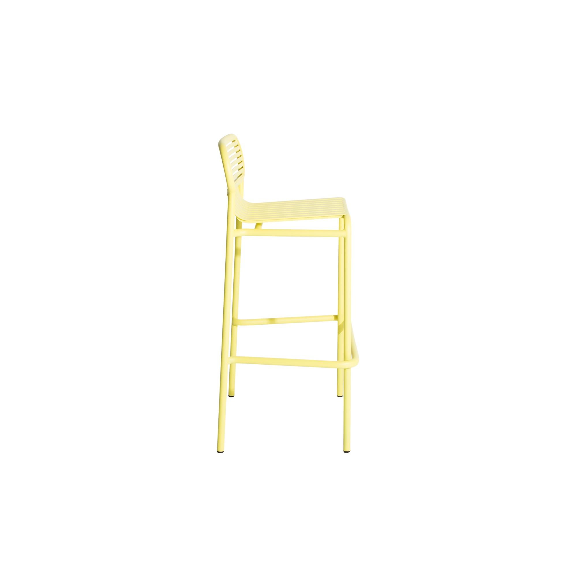 Chinese Petite Friture Week-End Bar Stool in Yellow Aluminium by Studio BrichetZiegler For Sale