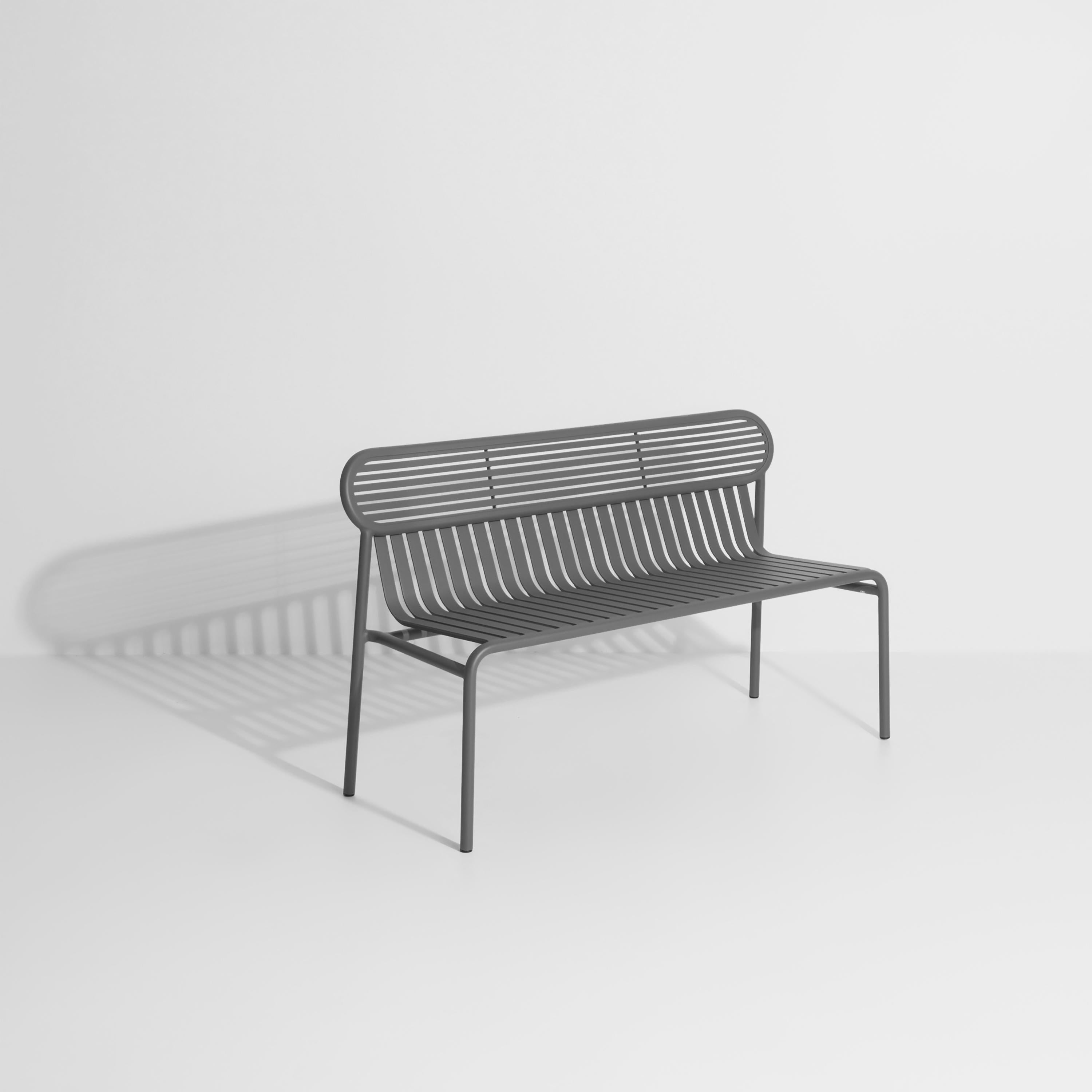 Petite Friture Week-End Bench in Anthracite Aluminium by Studio BrichetZiegler, 2017

The week-end collection is a full range of outdoor furniture, in aluminium grained epoxy paint, matt finish, that includes 18 functions and 8 colours for the