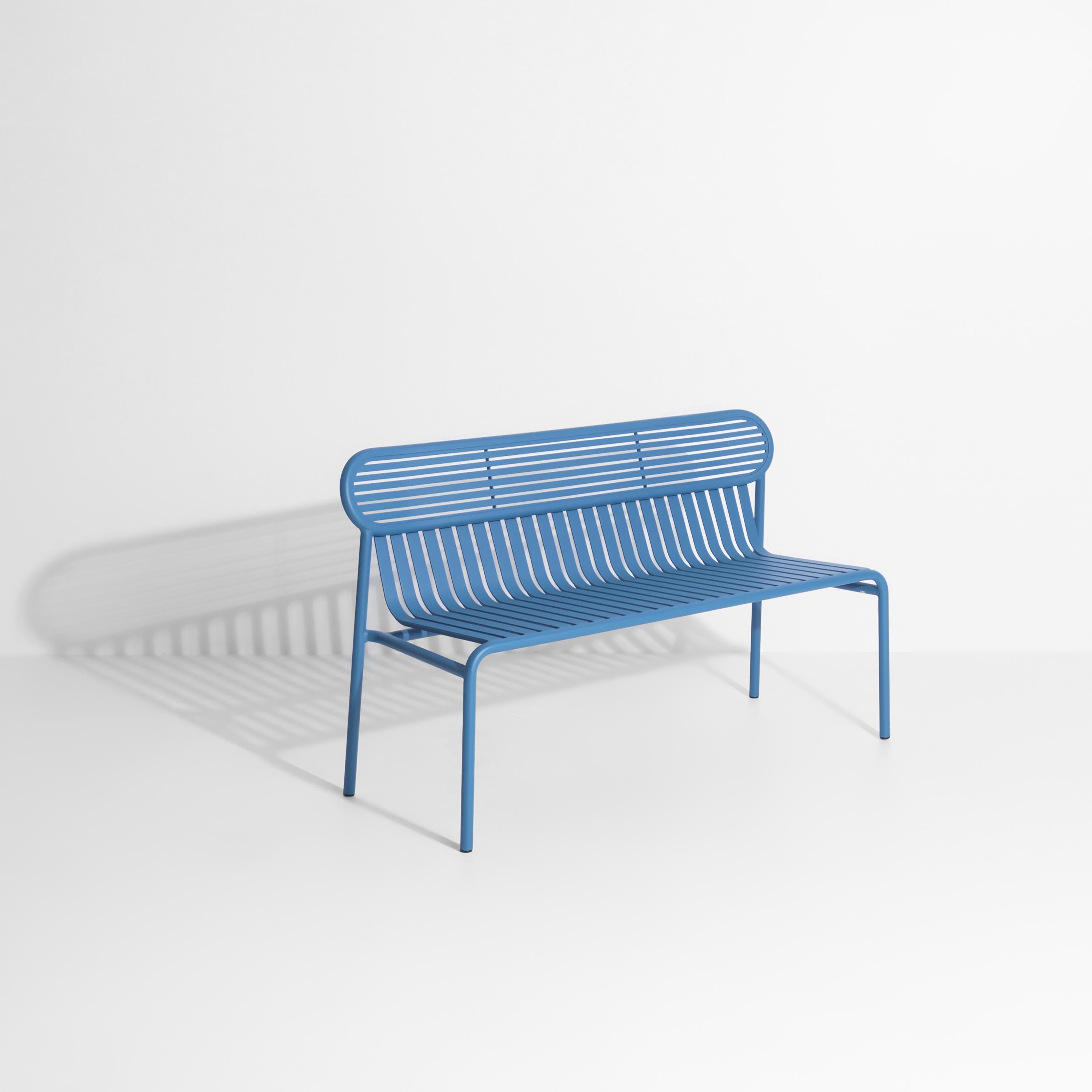 Petite Friture Week-End Bench in Azur Blue Aluminium by Studio BrichetZiegler, 2017

The week-end collection is a full range of outdoor furniture, in aluminium grained epoxy paint, matt finish, that includes 18 functions and 8 colours for the