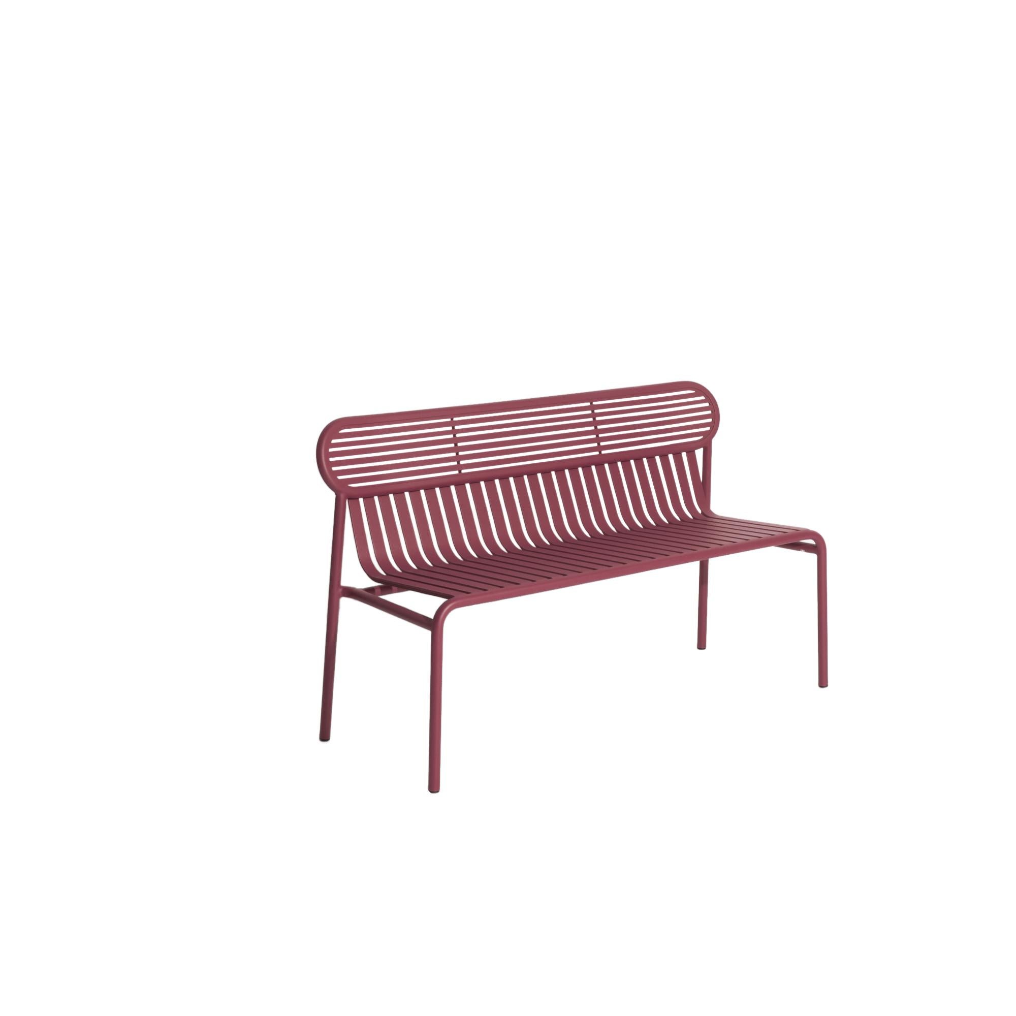 Petite Friture Week-End Bench in Burgundy Aluminium by Studio BrichetZiegler, 2017

The week-end collection is a full range of outdoor furniture, in aluminium grained epoxy paint, matt finish, that includes 18 functions and 8 colours for the