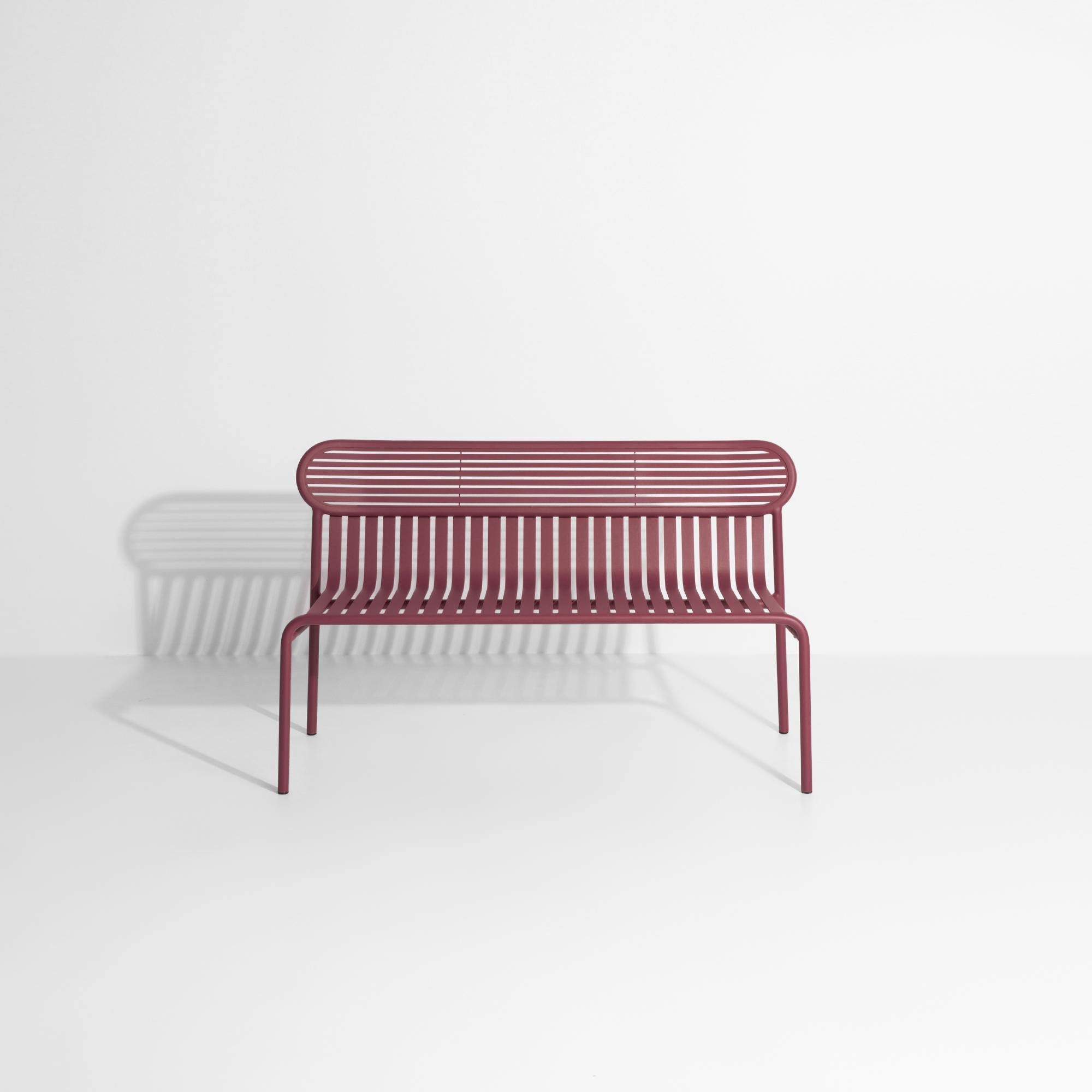 Petite Friture Week-End Bench in Burgundy Aluminium by Studio BrichetZiegler In New Condition For Sale In Brooklyn, NY
