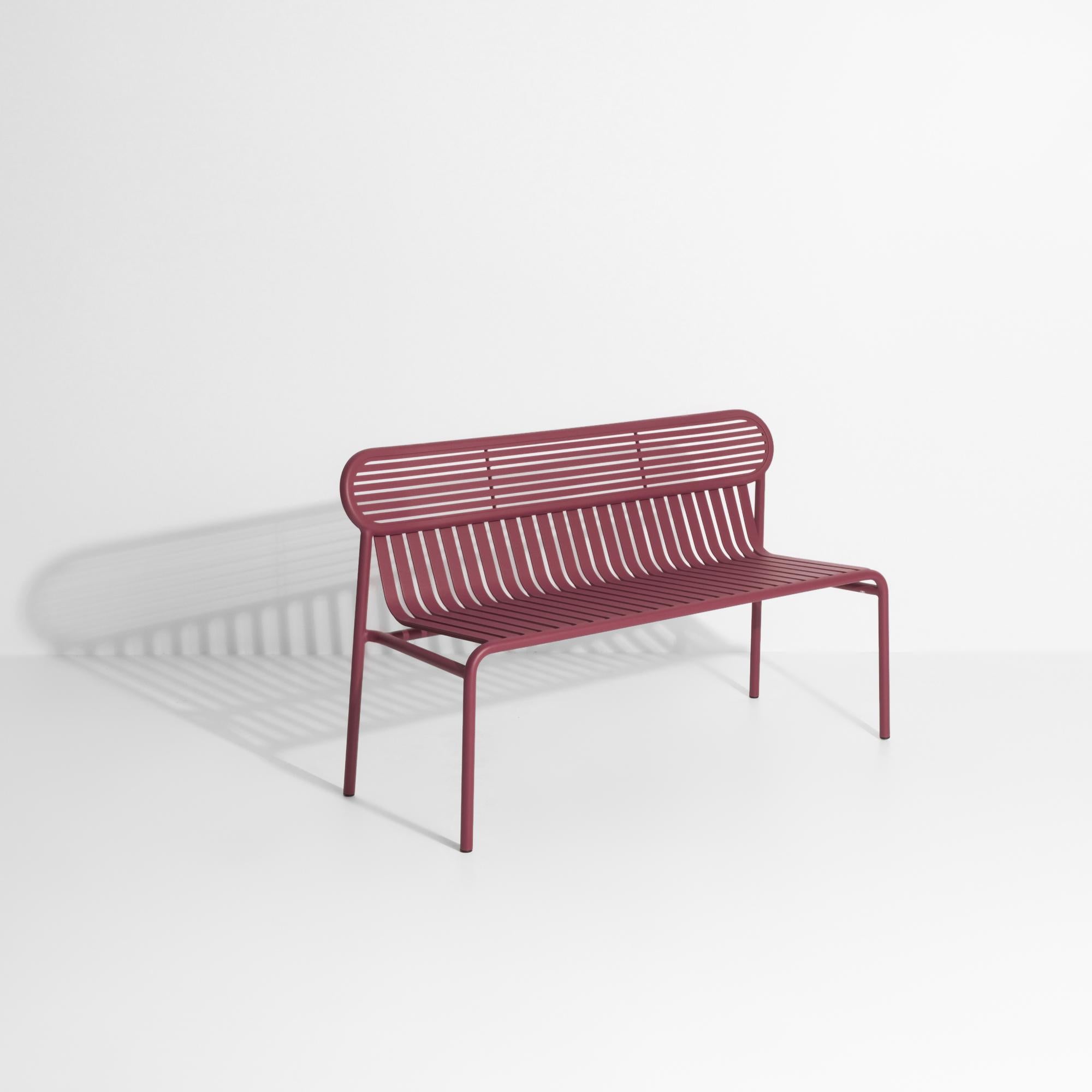 Contemporary Petite Friture Week-End Bench in Burgundy Aluminium by Studio BrichetZiegler For Sale