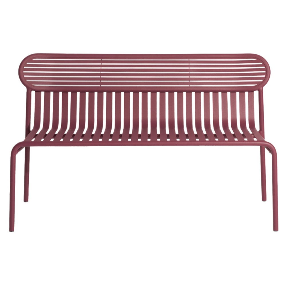Petit banc de semaine Friture en aluminium bourgogne de Studio BrichetZiegler