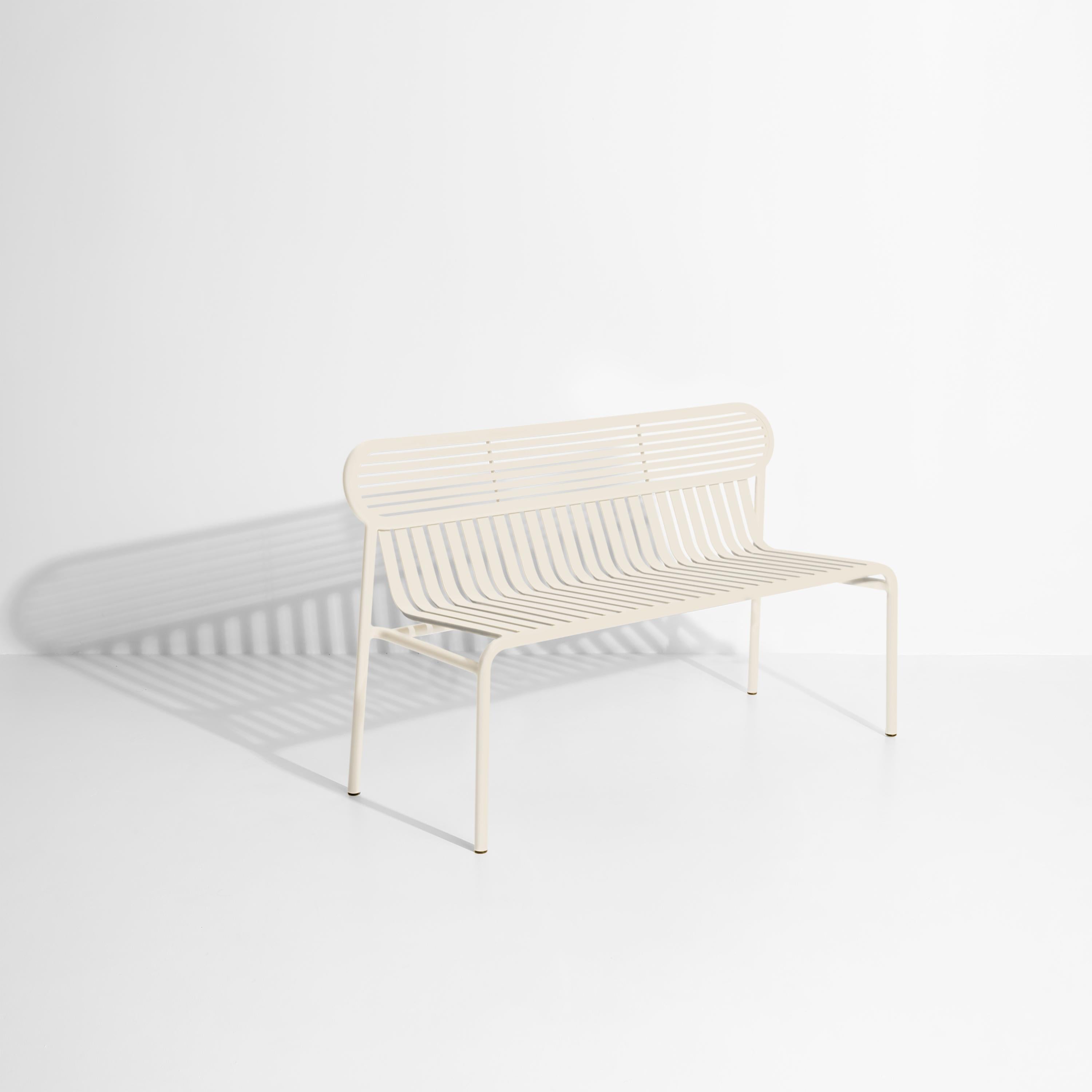 Petite Friture Week-End Bench in Ivory Aluminium by Studio BrichetZiegler, 2017

The week-end collection is a full range of outdoor furniture, in aluminium grained epoxy paint, matt finish, that includes 18 functions and 8 colours for the retail