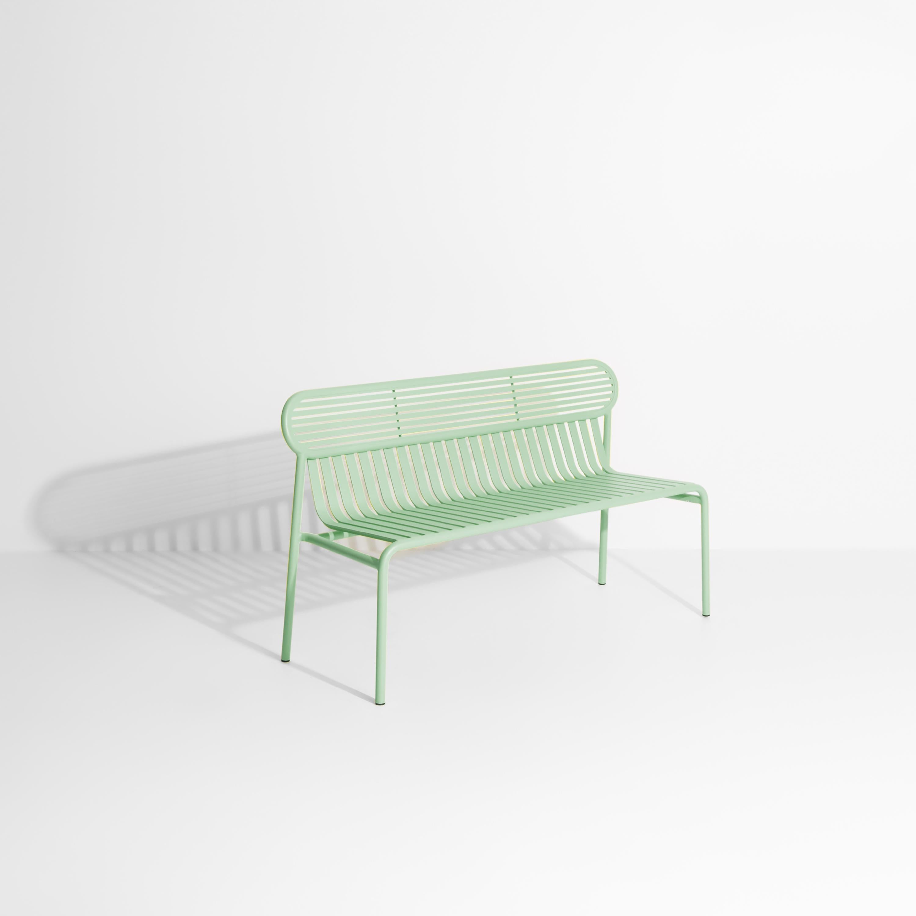 Petite Friture Week-End Bench in Pastel Green Aluminium by Studio BrichetZiegler, 2017

The week-end collection is a full range of outdoor furniture, in aluminium grained epoxy paint, matt finish, that includes 18 functions and 8 colours for the