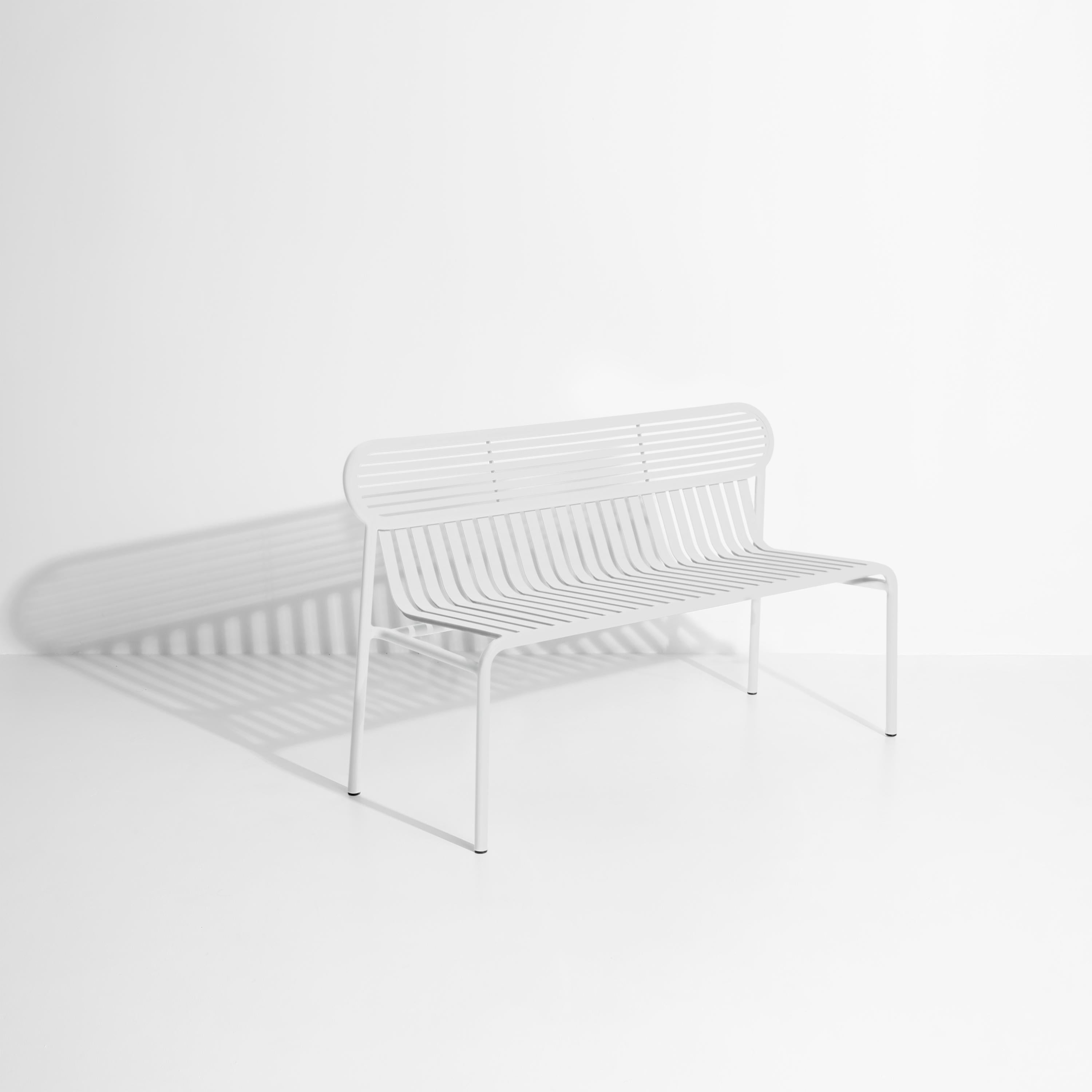 Petite Friture Week-End Bench in Pearl Grey Aluminium by Studio BrichetZiegler, 2017

The week-end collection is a full range of outdoor furniture, in aluminium grained epoxy paint, matt finish, that includes 18 functions and 8 colours for the
