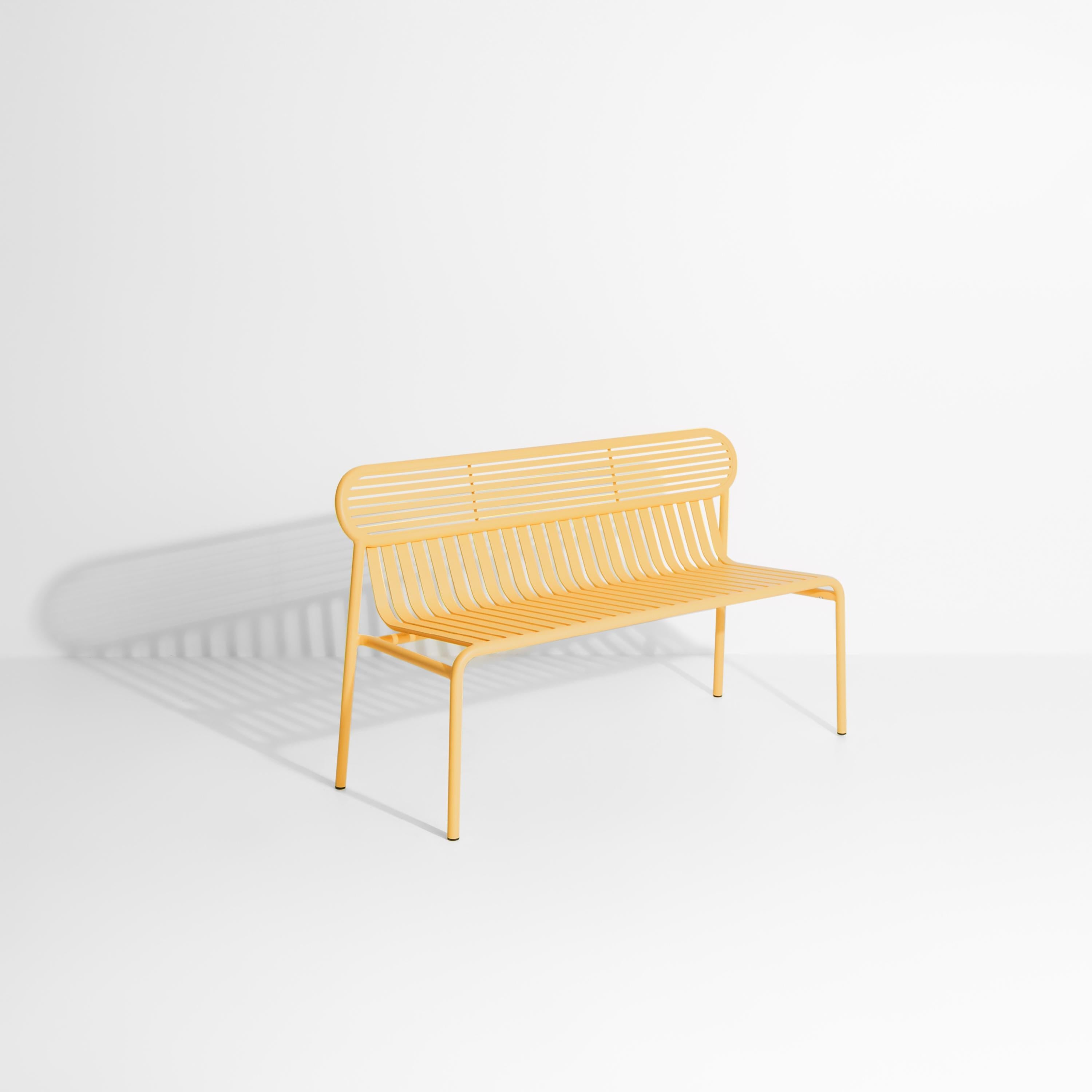 Petite Friture Week-End Bench in Saffron Aluminium by Studio BrichetZiegler, 2017

The week-end collection is a full range of outdoor furniture, in aluminium grained epoxy paint, matt finish, that includes 18 functions and 8 colours for the retail