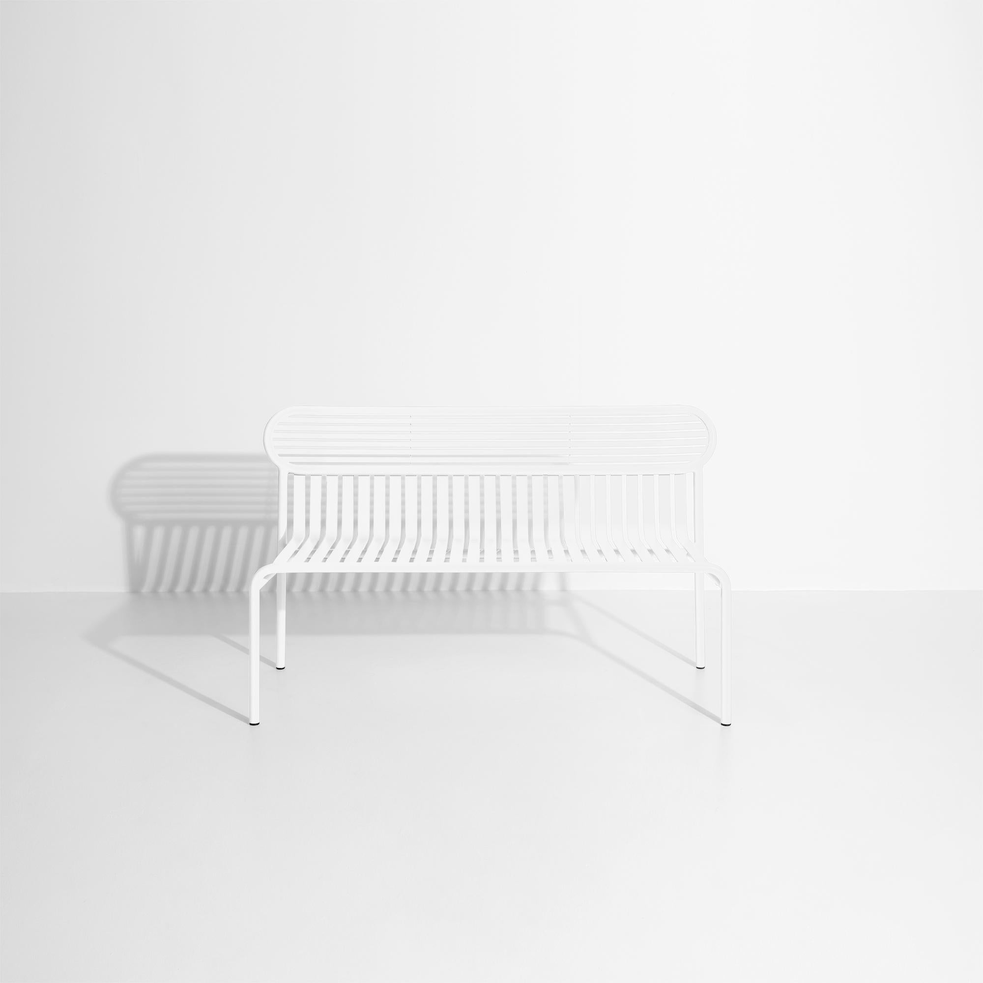 Petite Friture Week-End Bench in White Aluminium by Studio BrichetZiegler For Sale 1