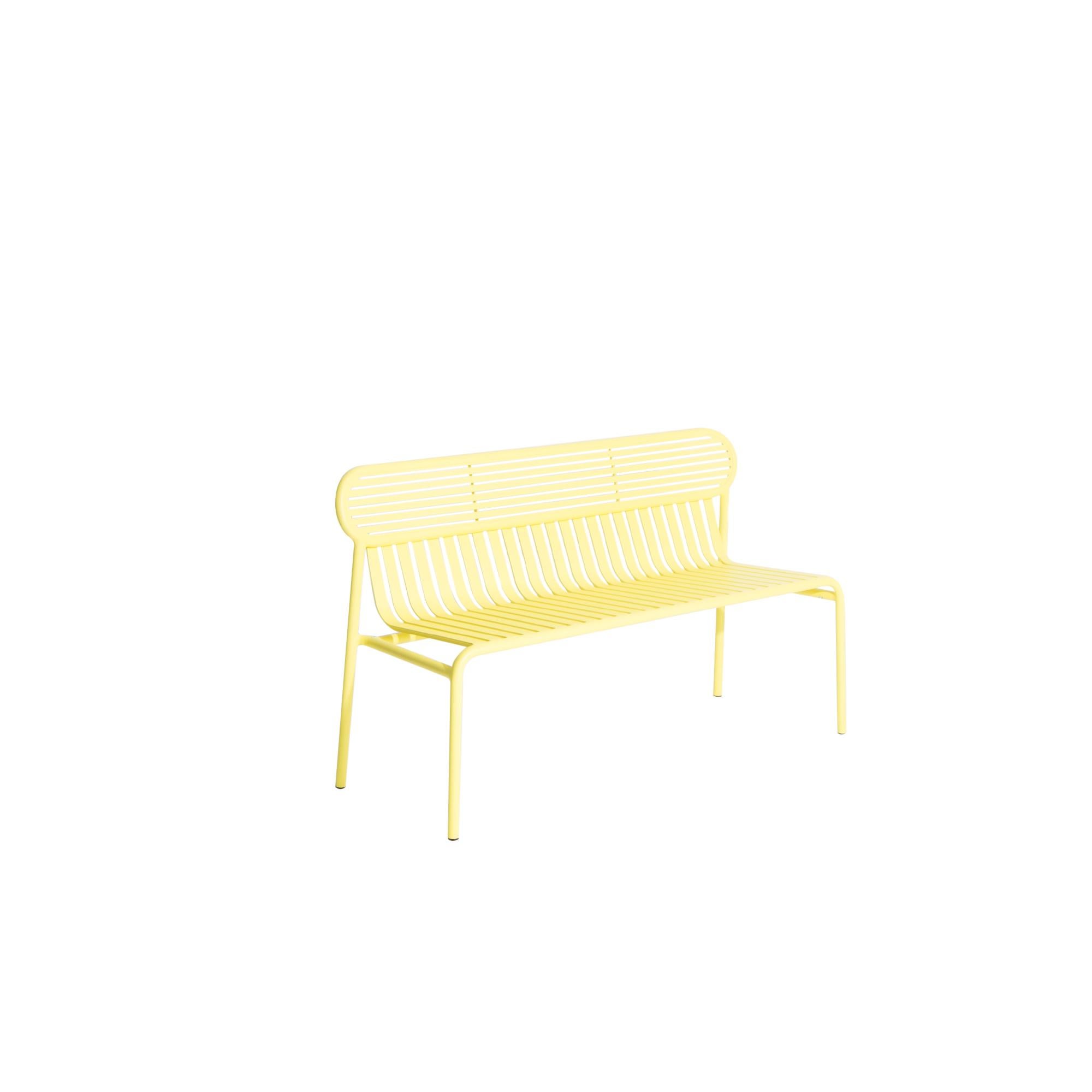 Petite Friture Week-End Bench in Yellow Aluminium by Studio BrichetZiegler, 2017

The week-end collection is a full range of outdoor furniture, in aluminium grained epoxy paint, matt finish, that includes 18 functions and 8 colours for the retail