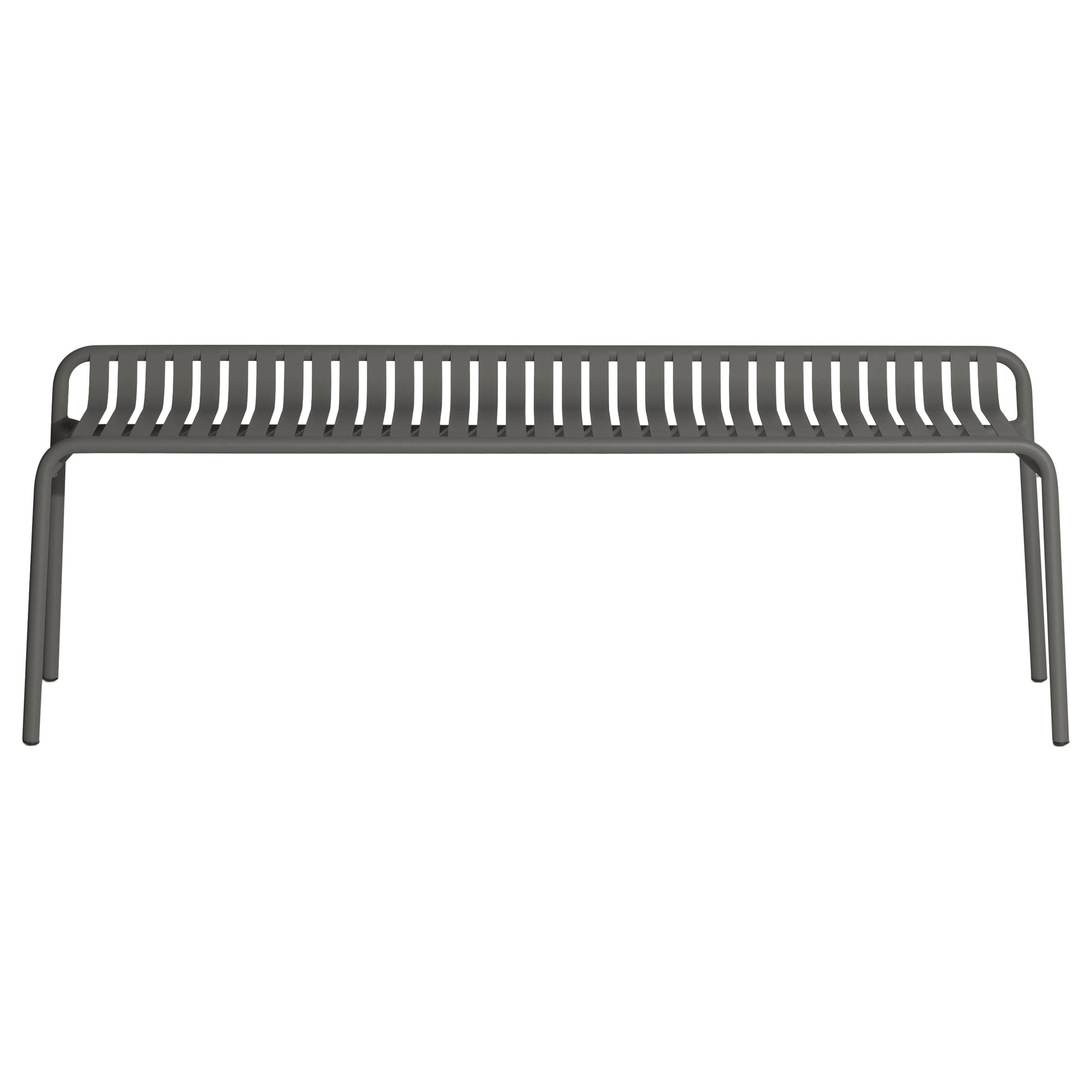 Banco Petite Friture Week-End sin respaldo de aluminio antracita, 2017