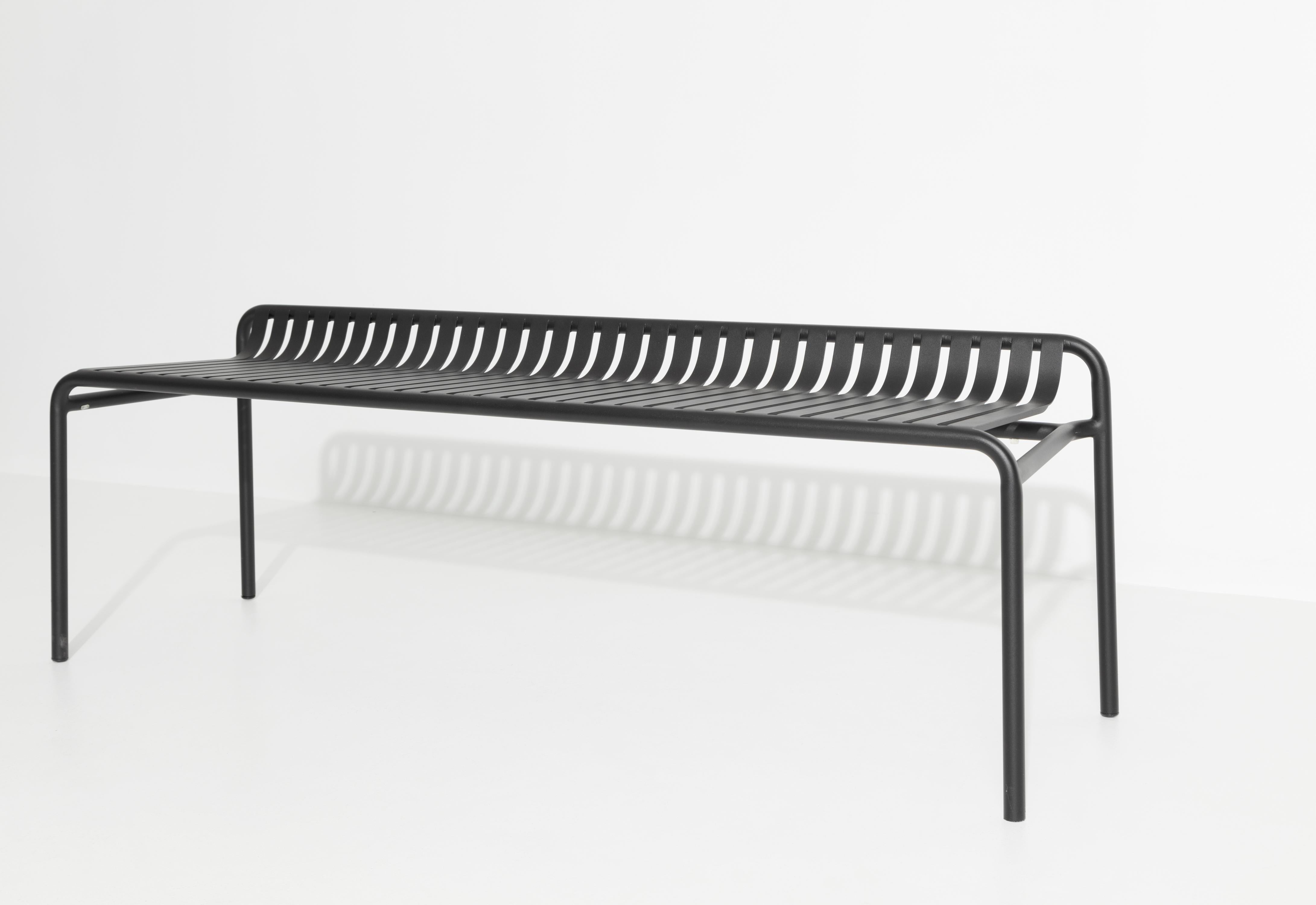 Contemporary Petite Friture Week-End Bench without Back in Black Aluminium, 2017  For Sale