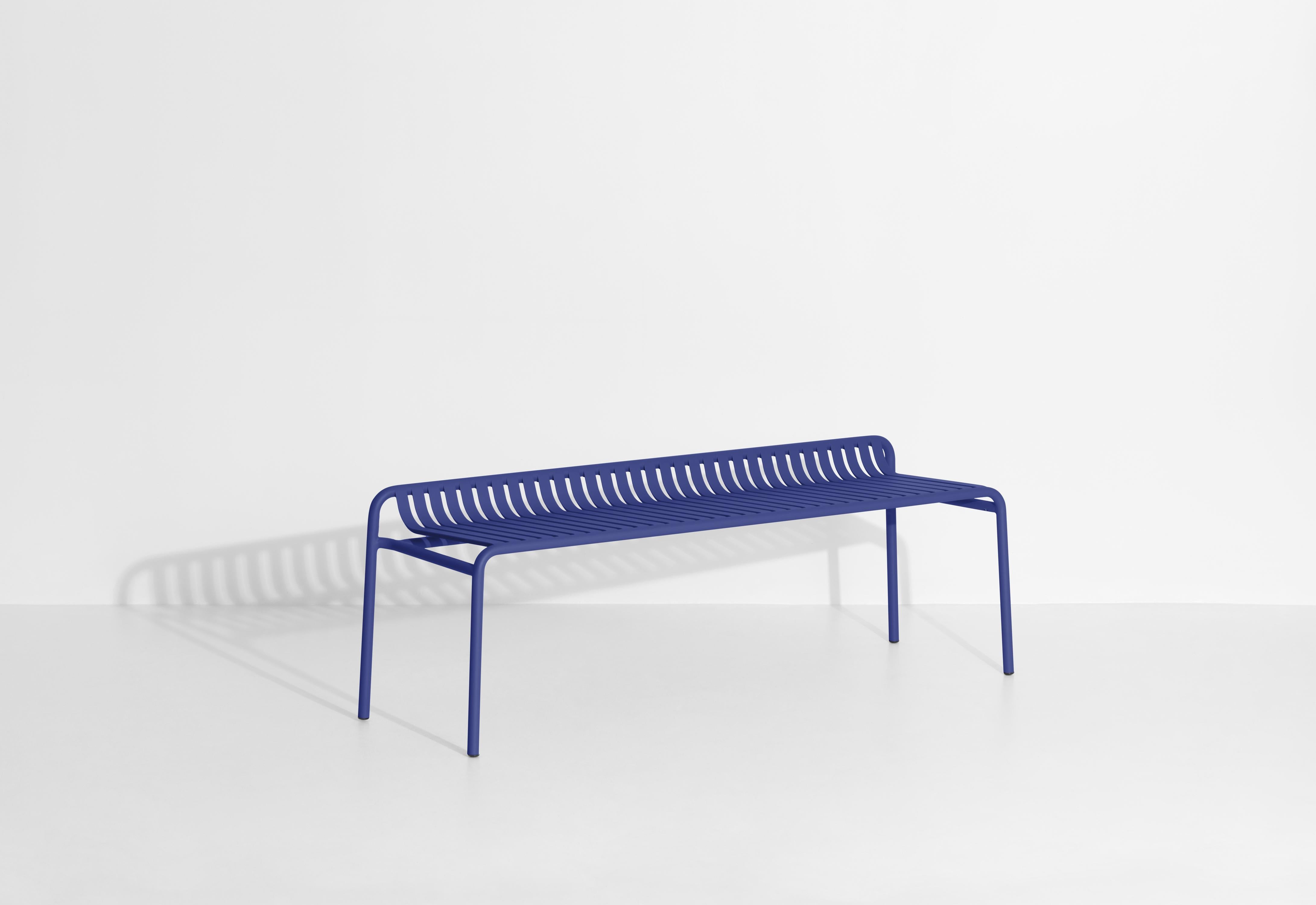 Chinese Petite Friture Week-End Bench without Back in Blue Aluminium, 2017  For Sale
