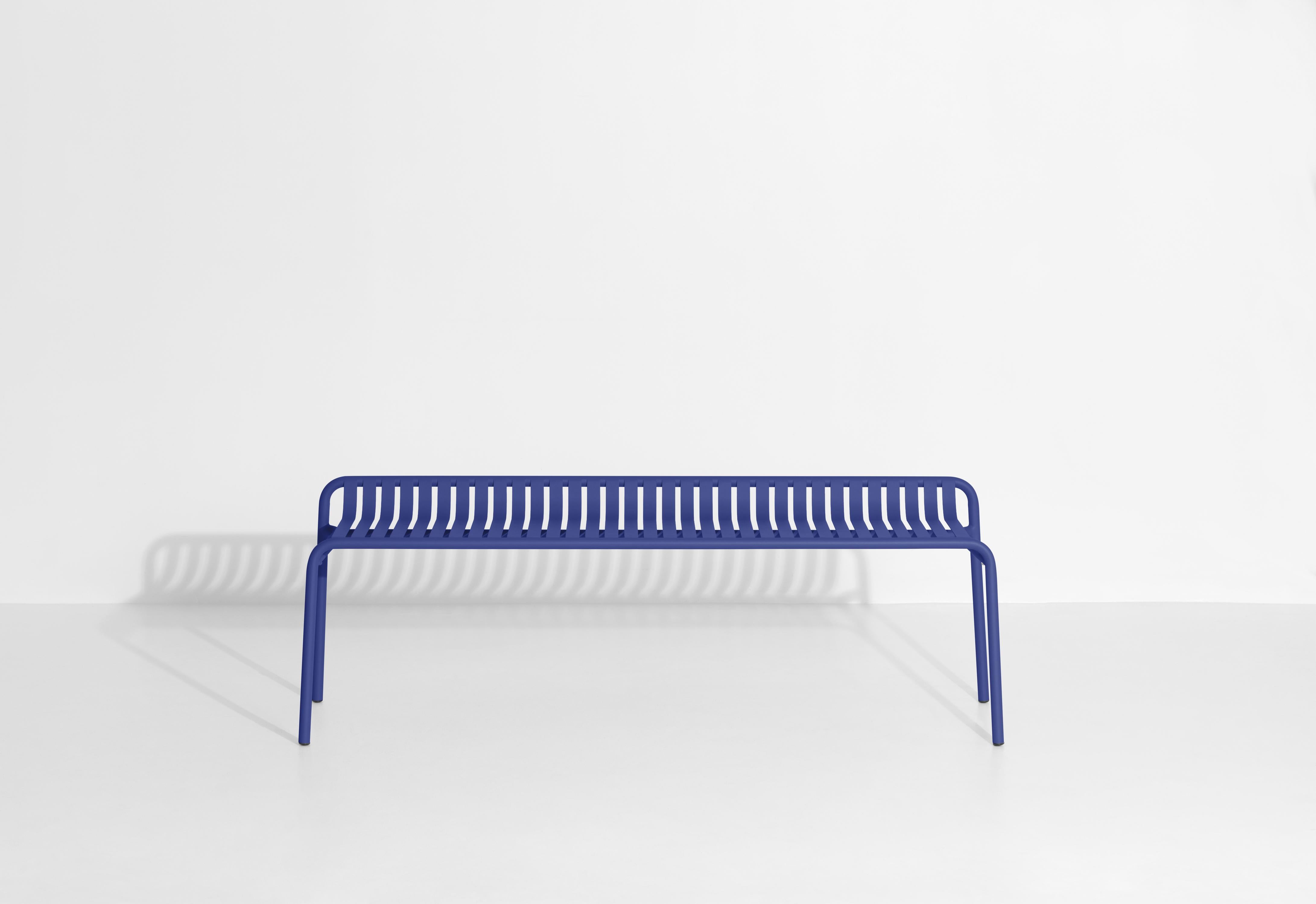 Petite Friture Week-End Bench without Back in Blue Aluminium, 2017  In New Condition For Sale In Brooklyn, NY