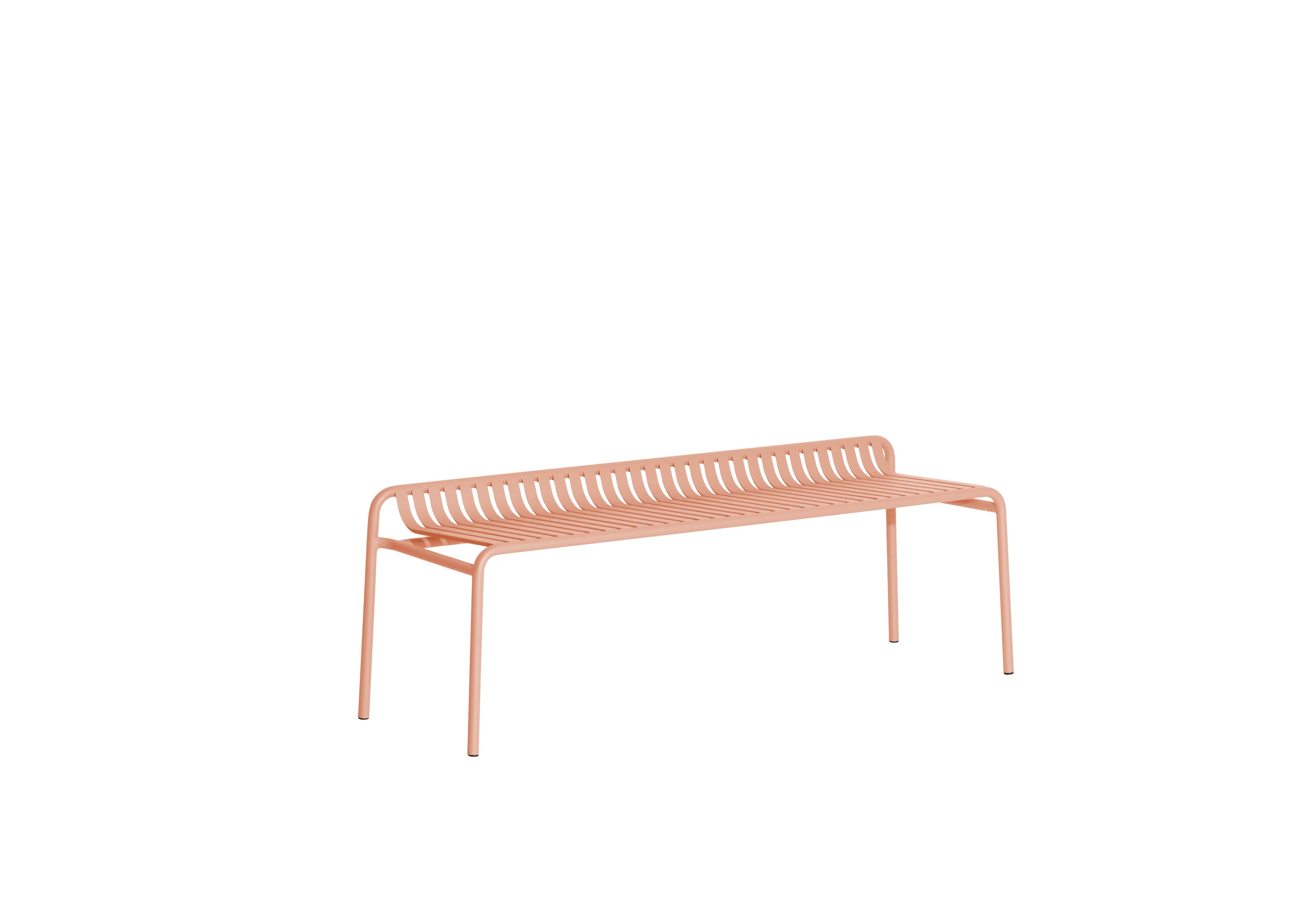 Petite Friture Week-End Bench without Back in Blush Aluminium by Studio BrichetZiegler, 2017

The week-end collection is a full range of outdoor furniture, in aluminium grained epoxy paint, matt finish, that includes 18 functions and 8 colours for