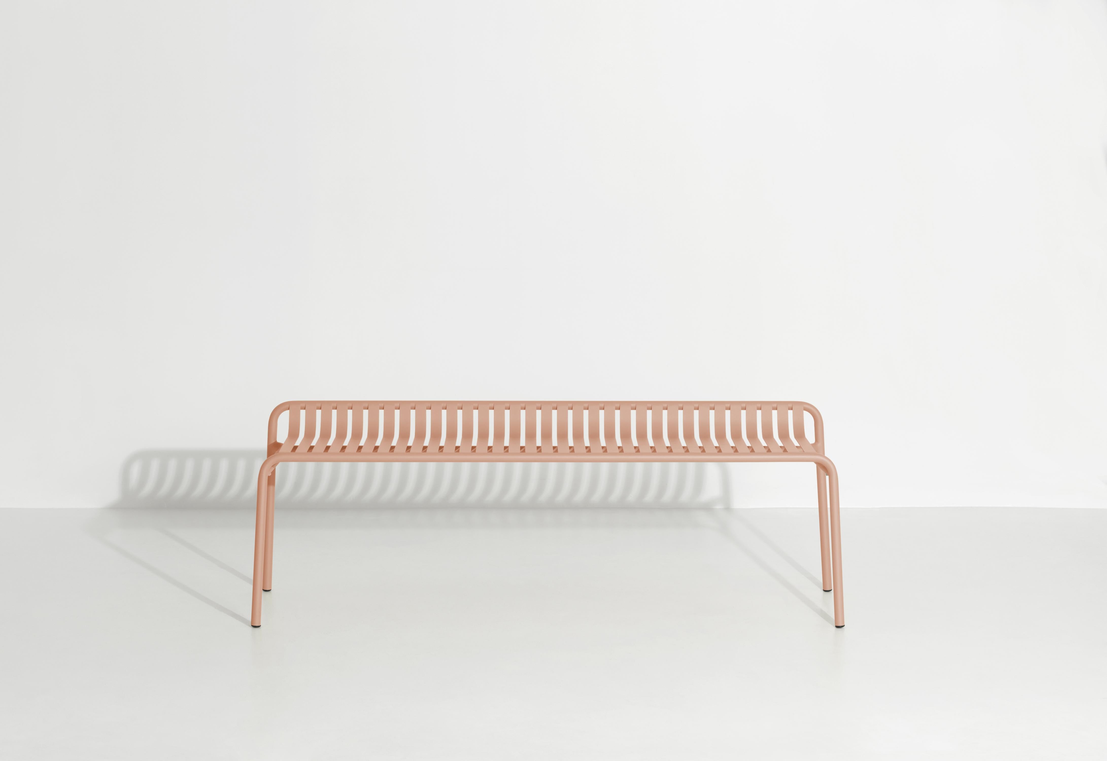 Petite Friture Week-End Bench without Back in Blush Aluminium, 2017  In New Condition For Sale In Brooklyn, NY