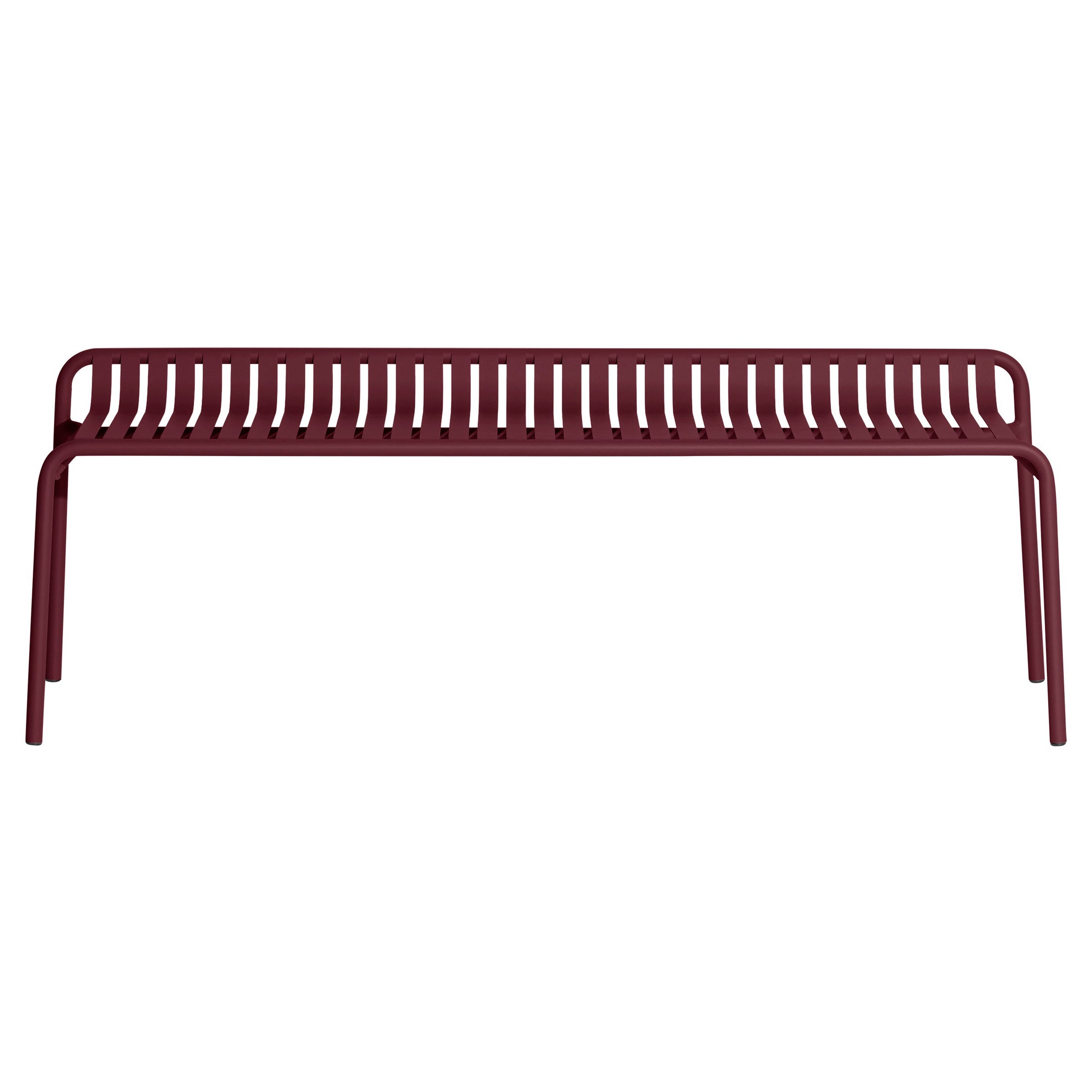 Petit banc d'appoint Friture sans dos en aluminium bourgogne, 2017