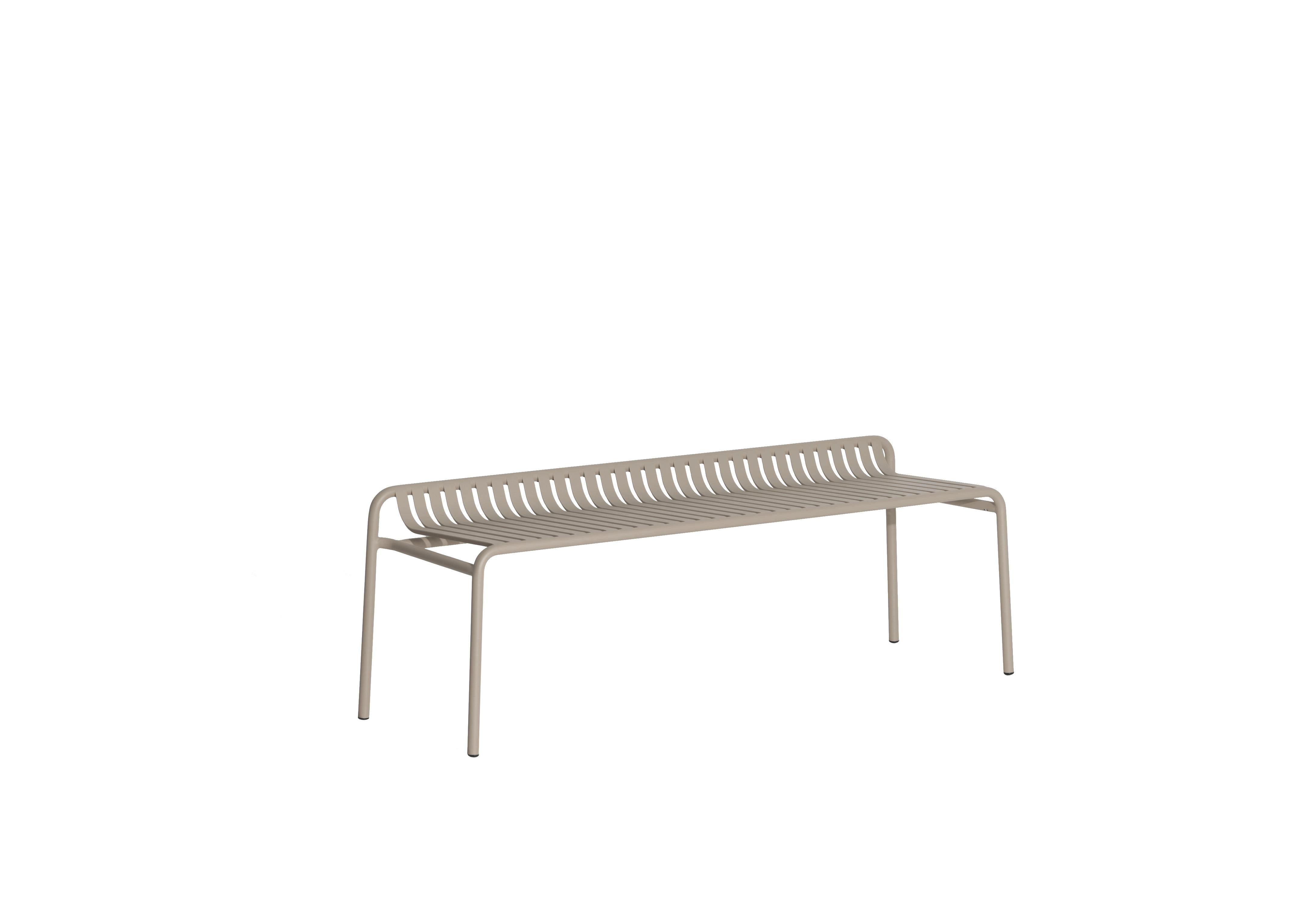 Petite Friture Week-End Bench without Back in Dune Aluminium by Studio BrichetZiegler, 2017

The week-end collection is a full range of outdoor furniture, in aluminium grained epoxy paint, matt finish, that includes 18 functions and 8 colours for