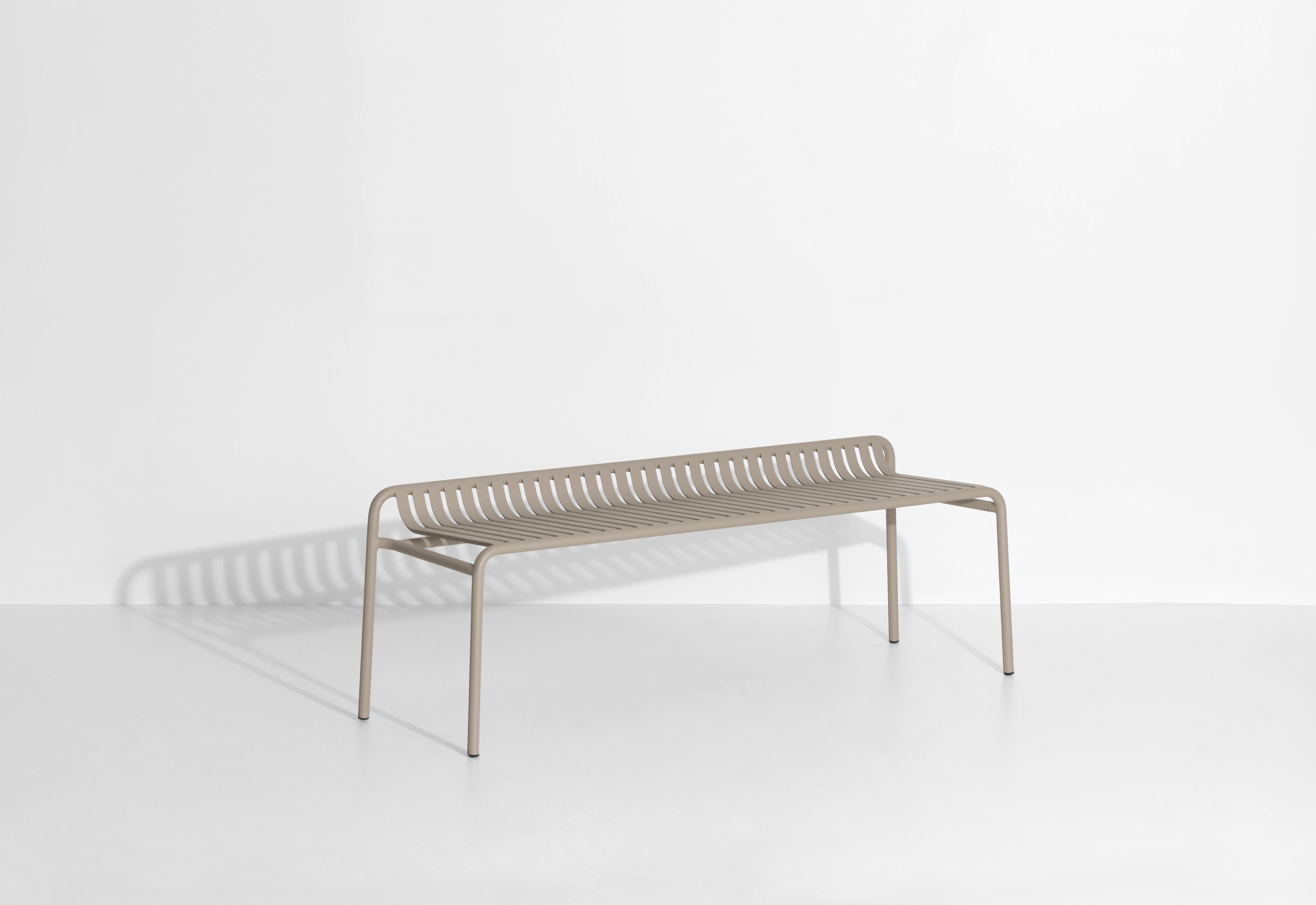 Chinese Petite Friture Week-End Bench without Back in Dune Aluminium, 2017  For Sale