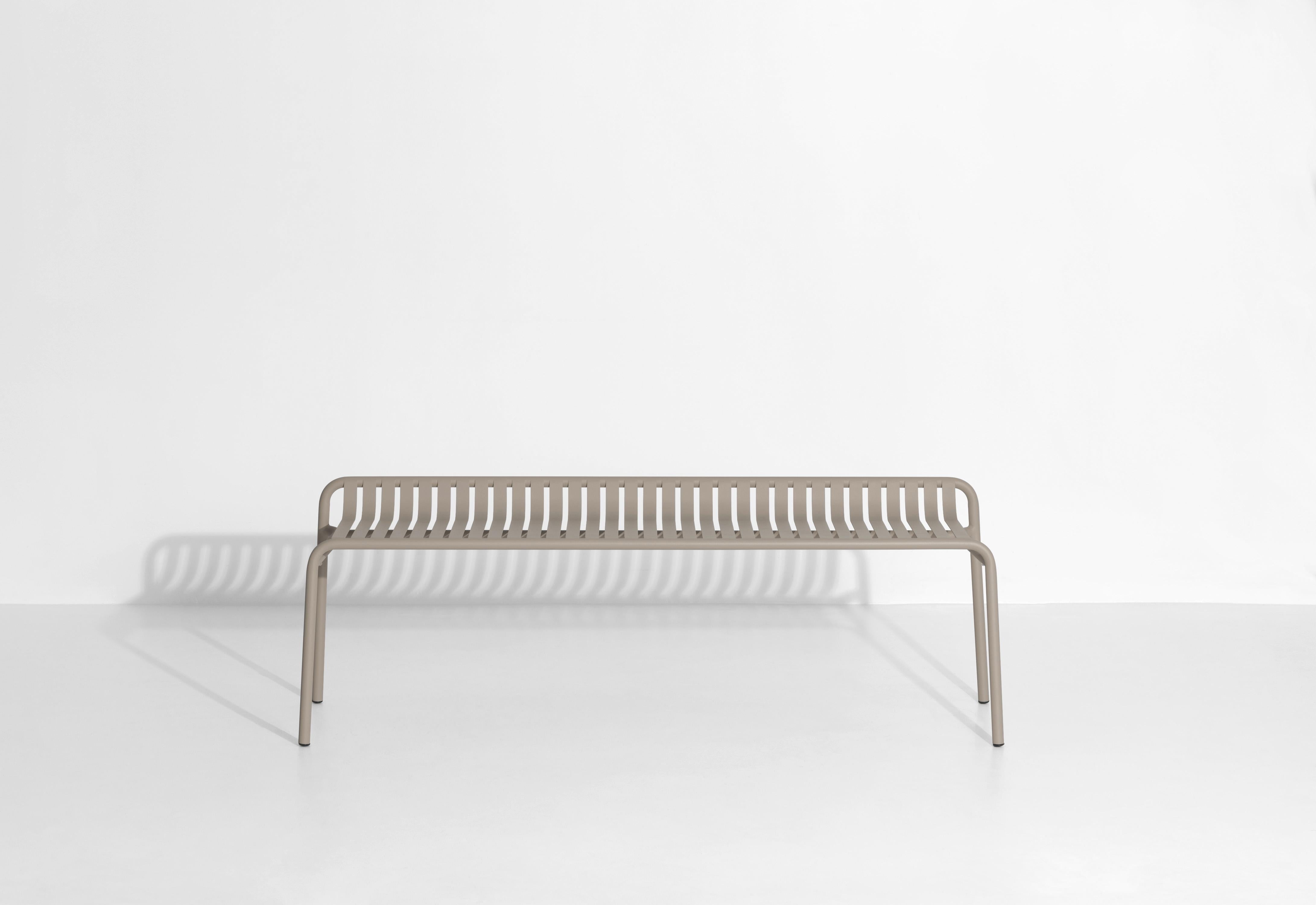 Petite Friture Week-End Bench without Back in Dune Aluminium, 2017  In New Condition For Sale In Brooklyn, NY