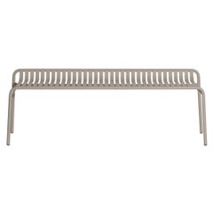 Kleine Friture Week-End-Bank ohne Rückenlehne aus dunklem Aluminium, 2017