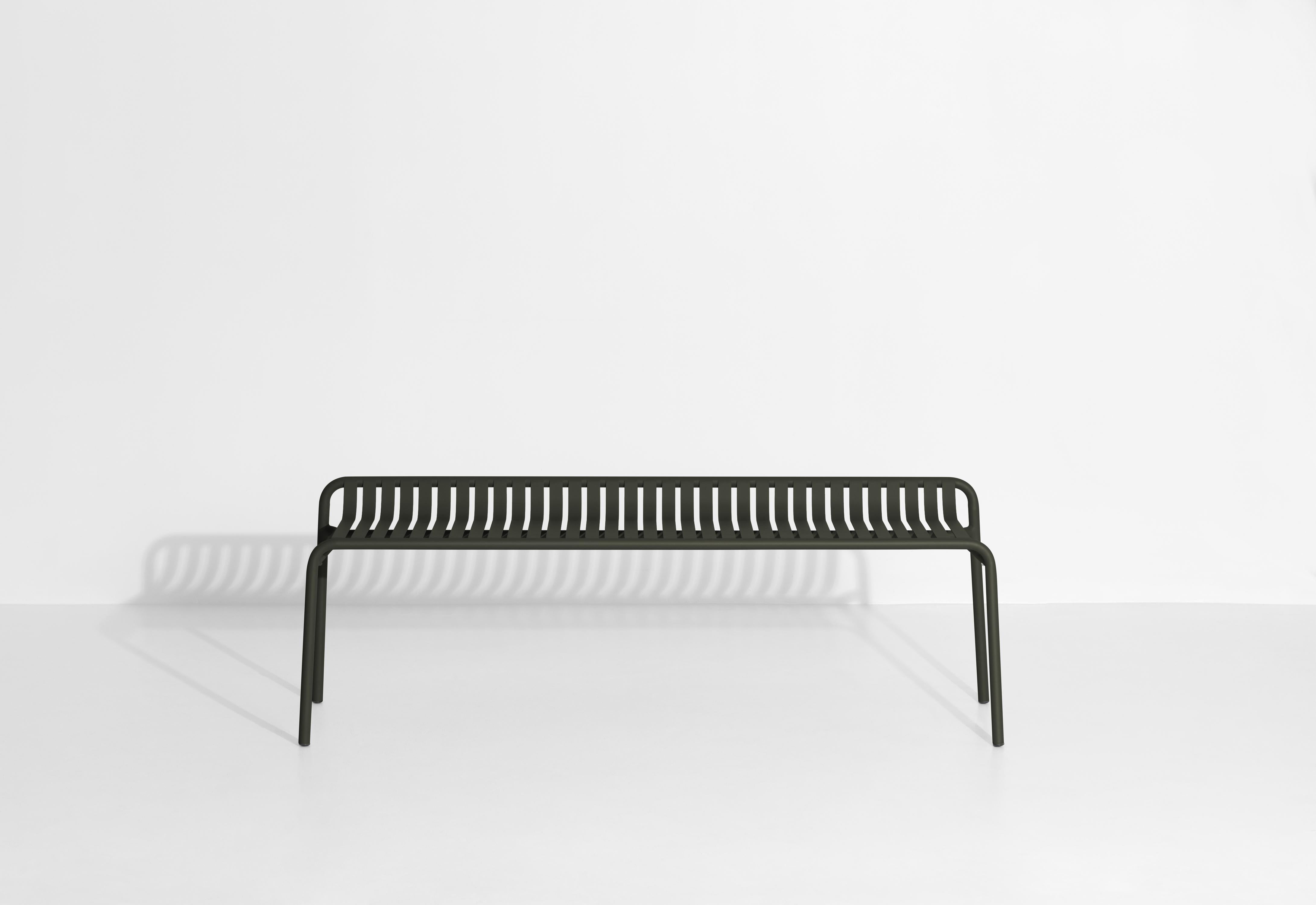 Petite Friture Week-End Bench without Back in Glass Green Aluminium, 2017  In New Condition For Sale In Brooklyn, NY