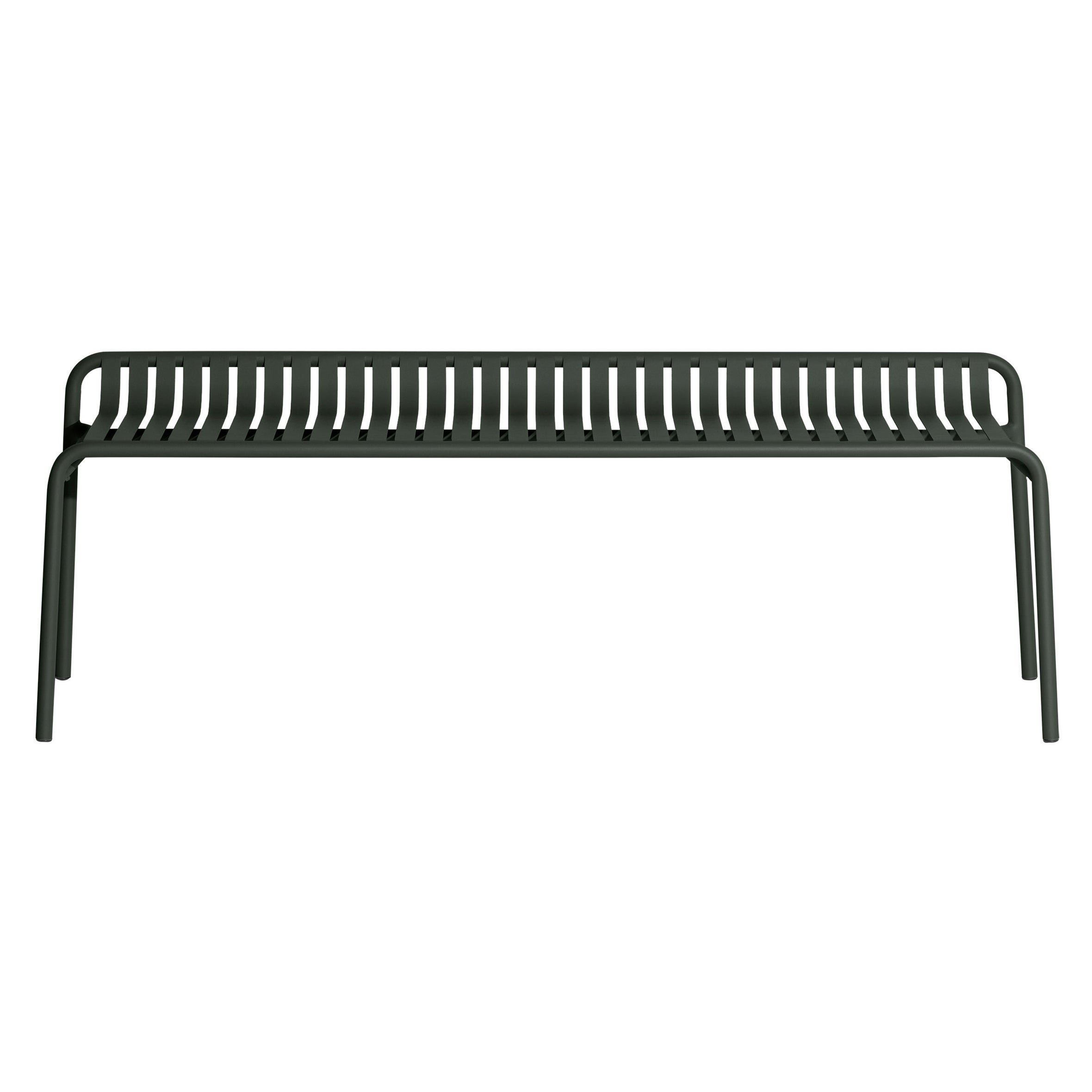 Petite Friture Week-End Bench without Back in Glass Green Aluminium, 2017 For Sale