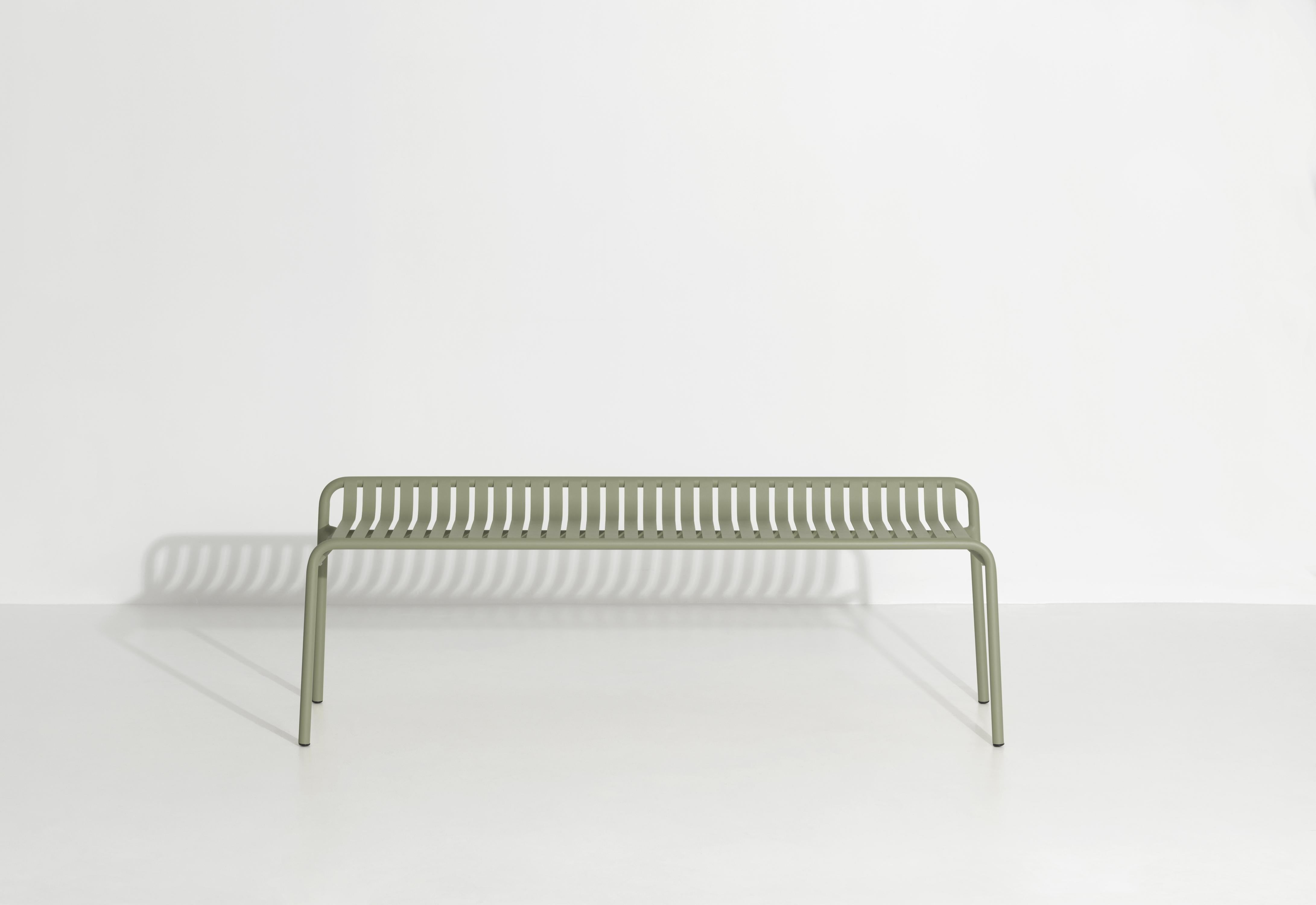 Petite Friture Week-End Bench without Back in Jade Green Aluminium, 2017  In New Condition For Sale In Brooklyn, NY