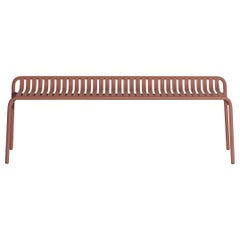 Petite Friture Week-End Bench without Back in Terracotta Aluminium, 2017