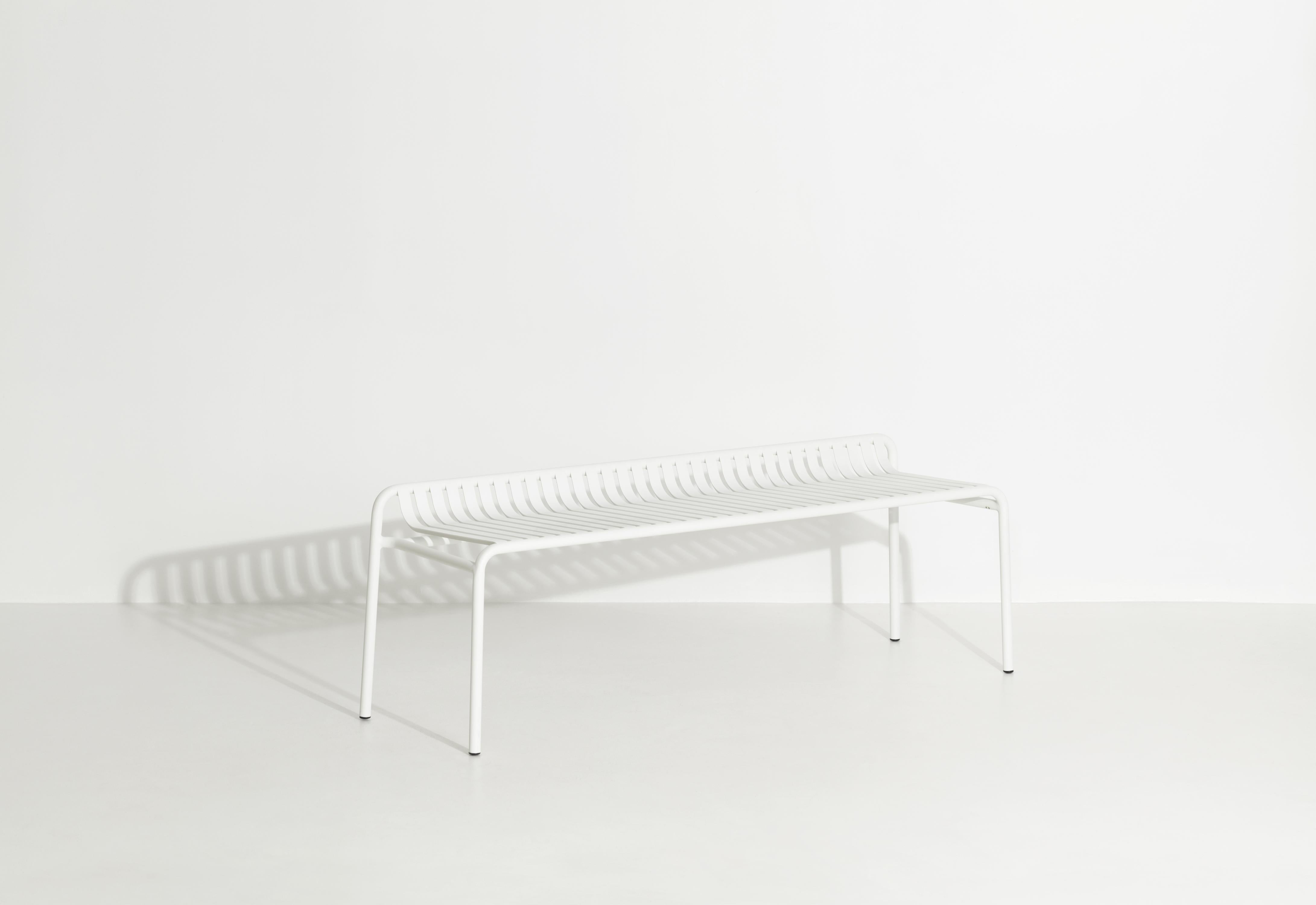 Petite Friture Week-End Bench without Back in White Aluminium, 2017  In New Condition For Sale In Brooklyn, NY