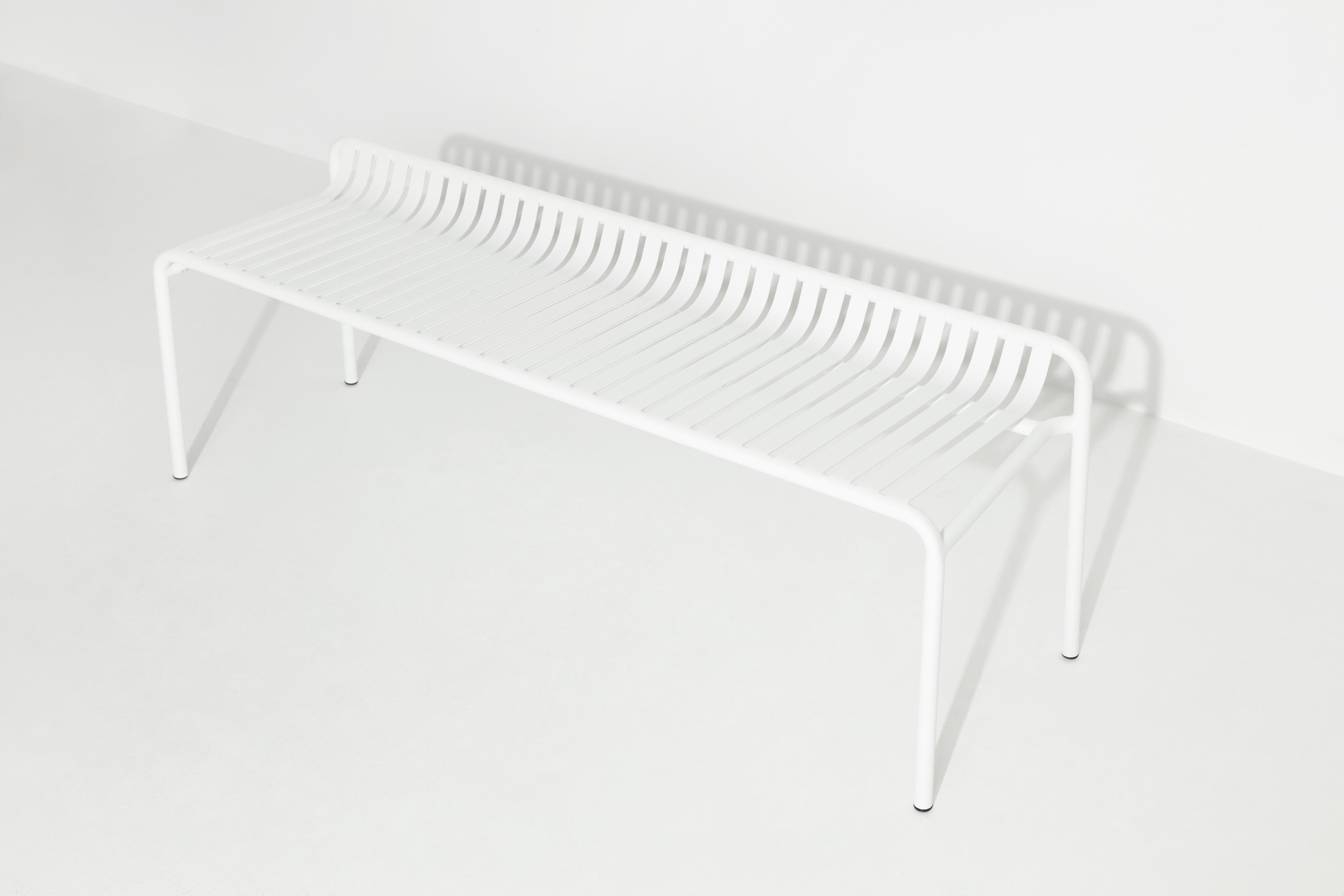Petite Friture Week-End Bench without Back in White Aluminium, 2017  For Sale 1