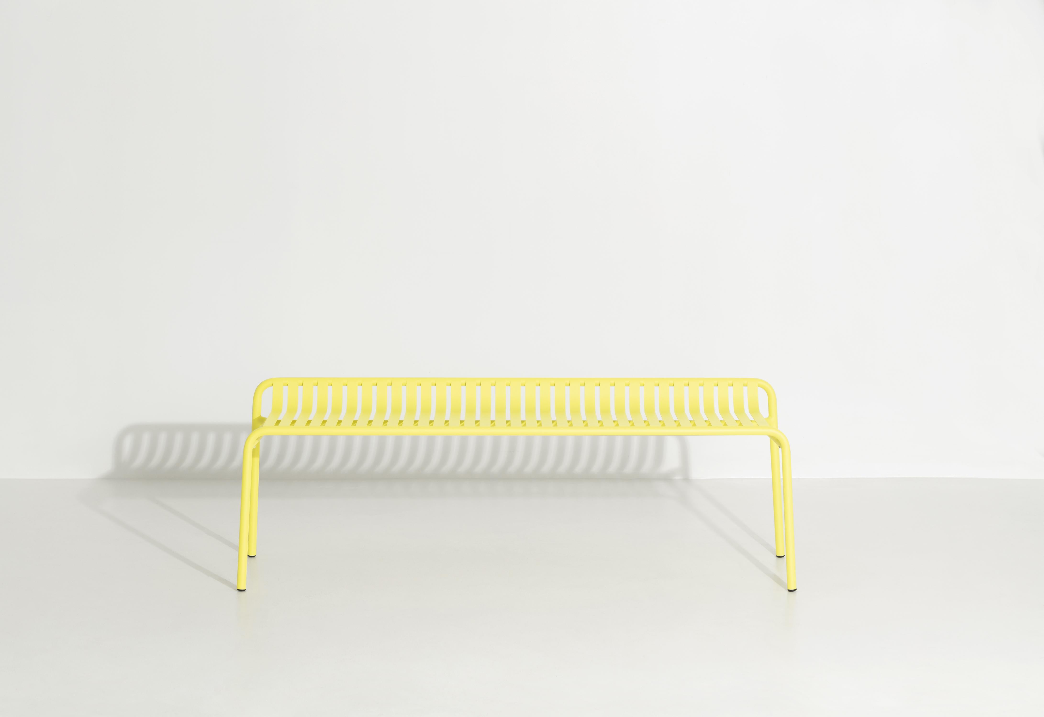 Aluminum Petite Friture Week-End Bench without Back in Yellow Aluminium, 2017  For Sale