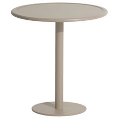 Kleiner runder Friture Week-End-Esstisch aus Dune Aluminium, 2017