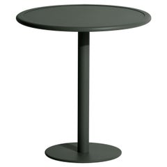 Petite Friture Week-End Bistro Round Dining Table in Glass Green Aluminium, 2017