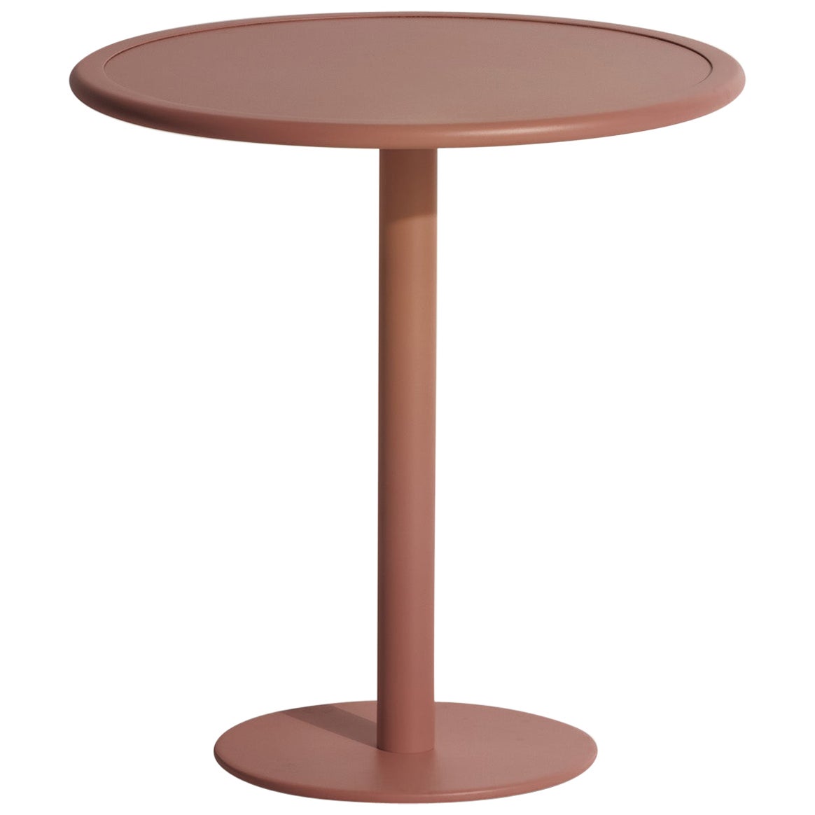 Petite Friture Week-End Tavolo da pranzo rotondo Bistro in alluminio terracotta, 2017 in vendita