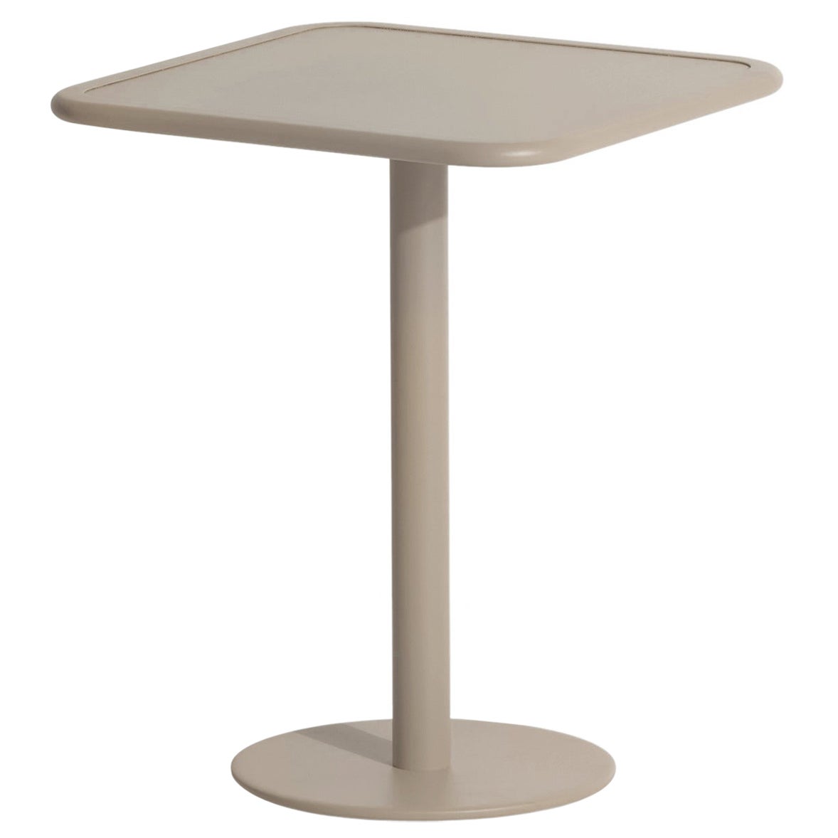 Kleiner quadratischer Friture Week-End-Esstisch aus Dune Aluminium, 2017