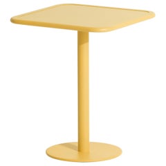 Petite Friture Week-End Bistro Square Dining Table in Saffron Aluminium, 2017