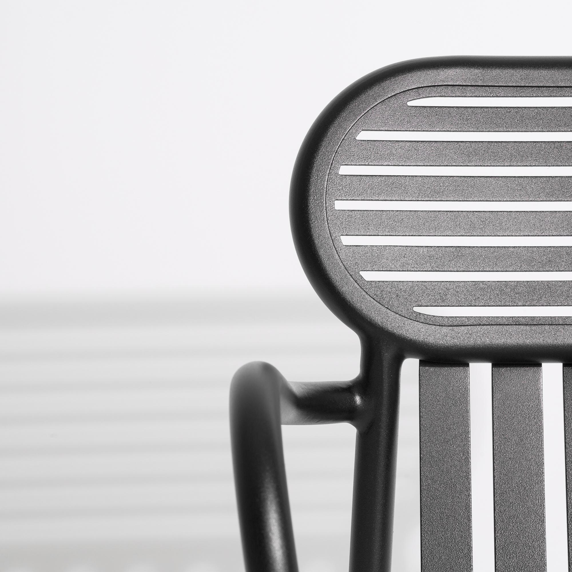 Petite Friture Week-End Bridge Chair in Black Aluminium by Studio BrichetZiegler For Sale 1