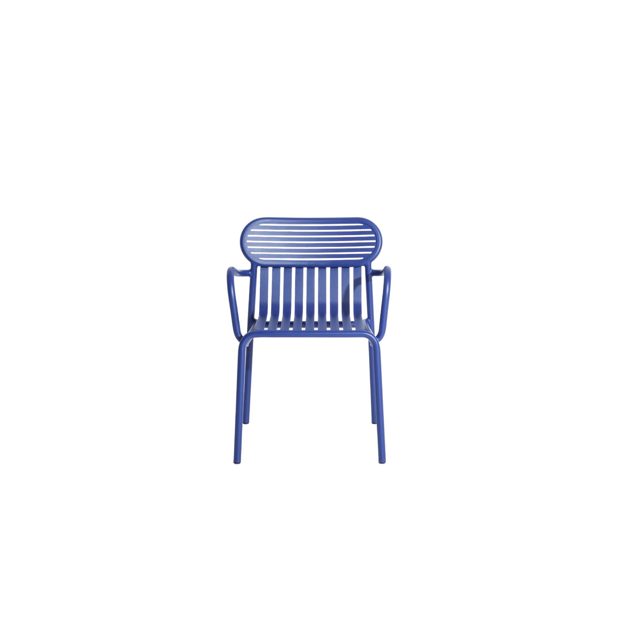 Petite Friture Week-End Bridge Chair in Blue Aluminium by Studio BrichetZiegler, 2017

The week-end collection is a full range of outdoor furniture, in aluminium grained epoxy paint, matt finish, that includes 18 functions and 8 colours for the