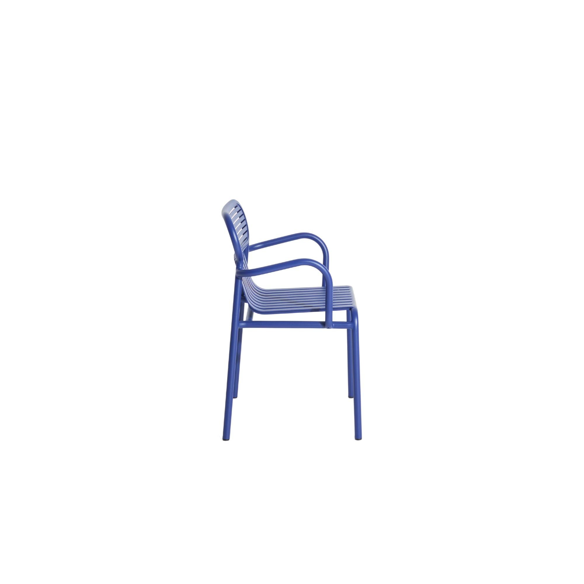 Chinese Petite Friture Week-End Bridge Chair in Blue Aluminium by Studio BrichetZiegler For Sale