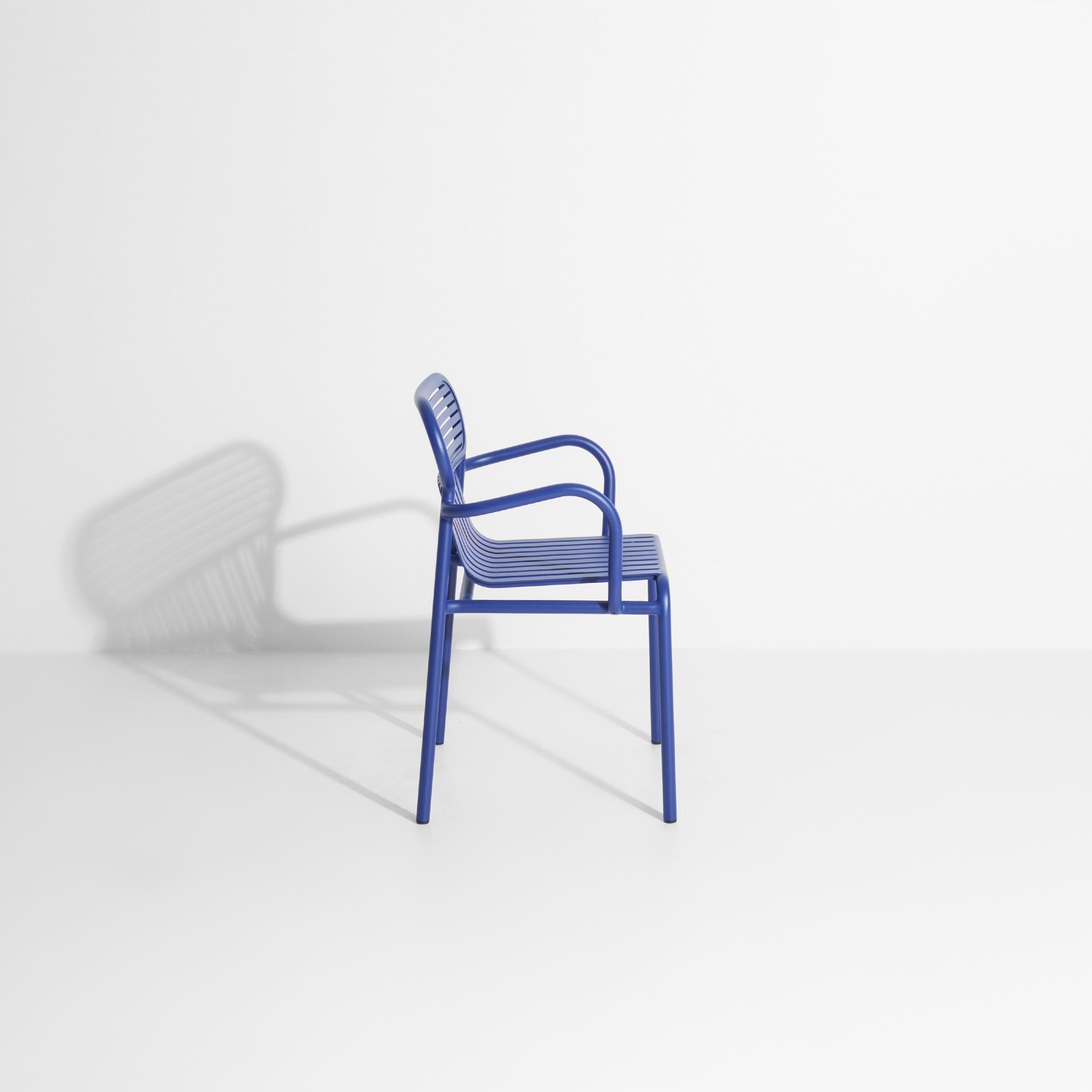 Aluminum Petite Friture Week-End Bridge Chair in Blue Aluminium by Studio BrichetZiegler For Sale