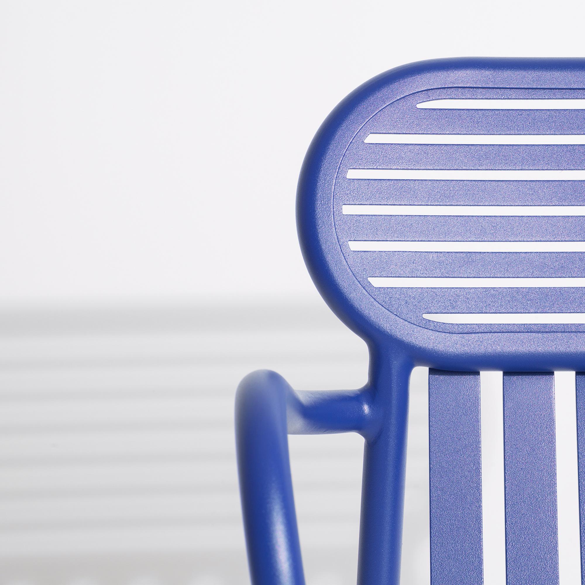 Petite Friture Week-End Bridge Chair in Blue Aluminium by Studio BrichetZiegler For Sale 1