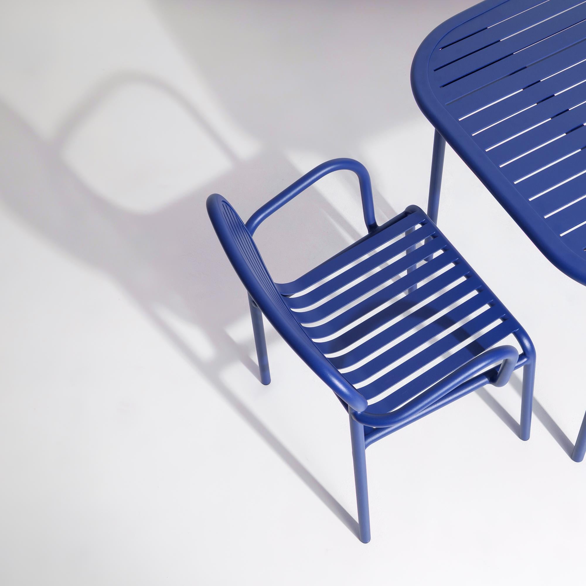 Petite chaise Bridge Week- End de Friture en aluminium bleu par Studio BrichetZiegler en vente 3