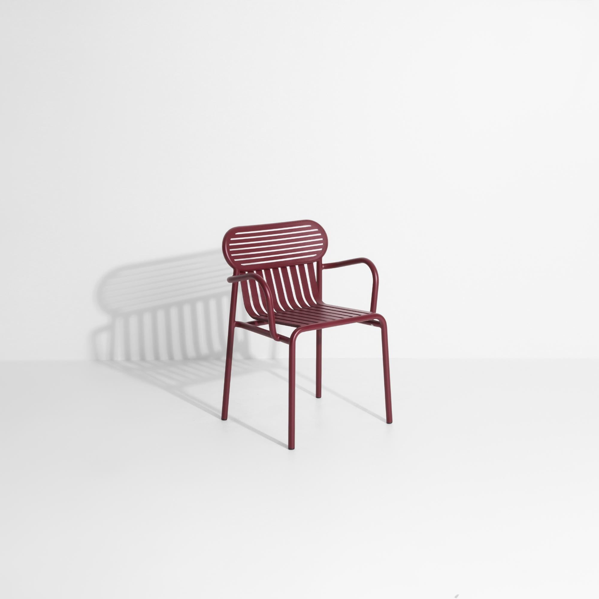 Contemporary Petite Friture Week-End Bridge Chair in Burgundy Aluminium, 2017 For Sale