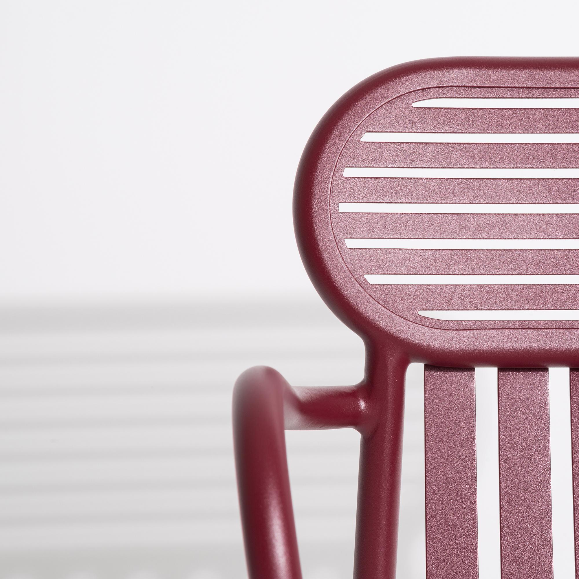 Petite Friture Week-End Bridge Chair in Burgundy Aluminium, 2017 For Sale 1
