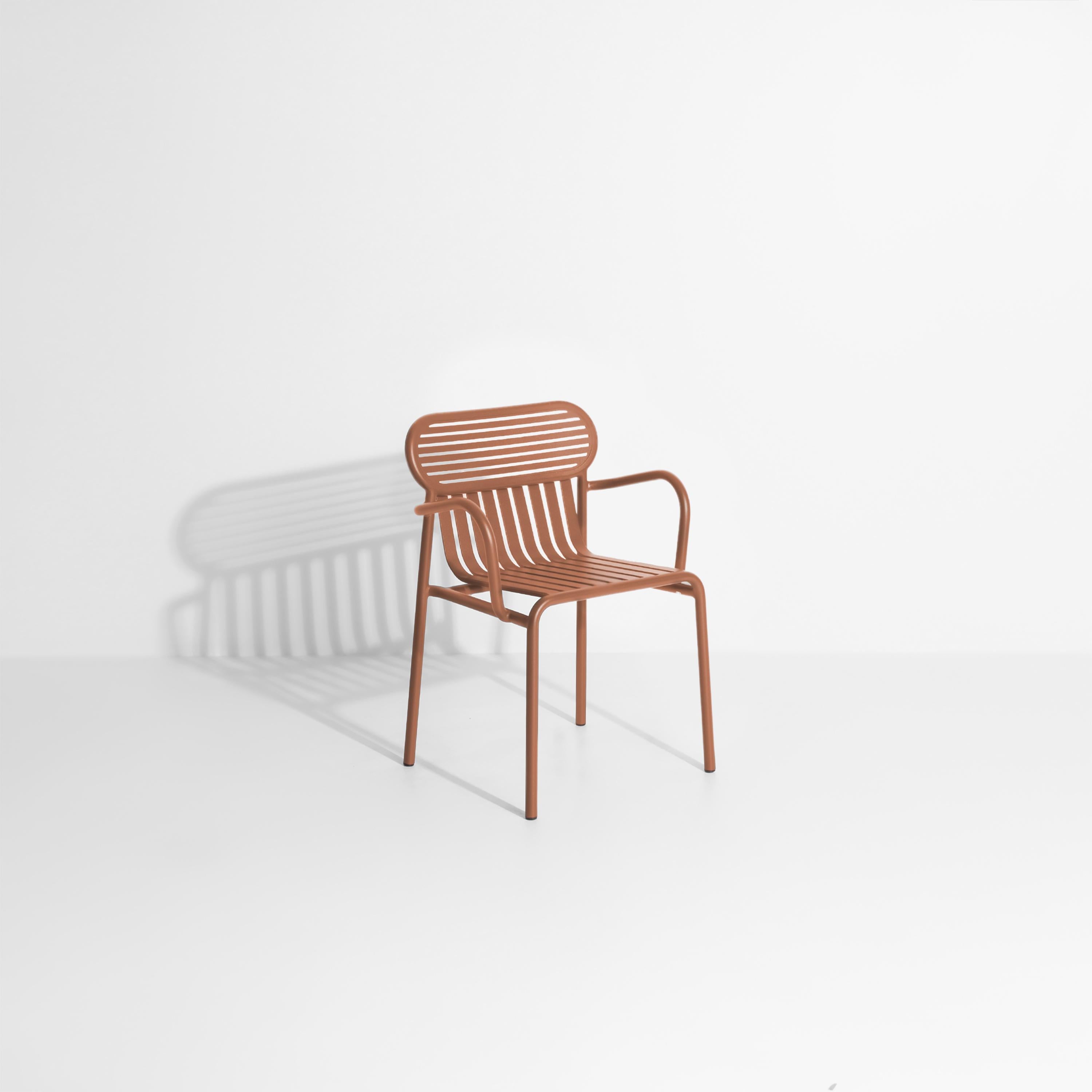 Petite Friture Week-End Bridge Chair in Terracotta Aluminium by Studio BrichetZiegler, 2017

The week-end collection is a full range of outdoor furniture, in aluminium grained epoxy paint, matt finish, that includes 18 functions and 8 colours for