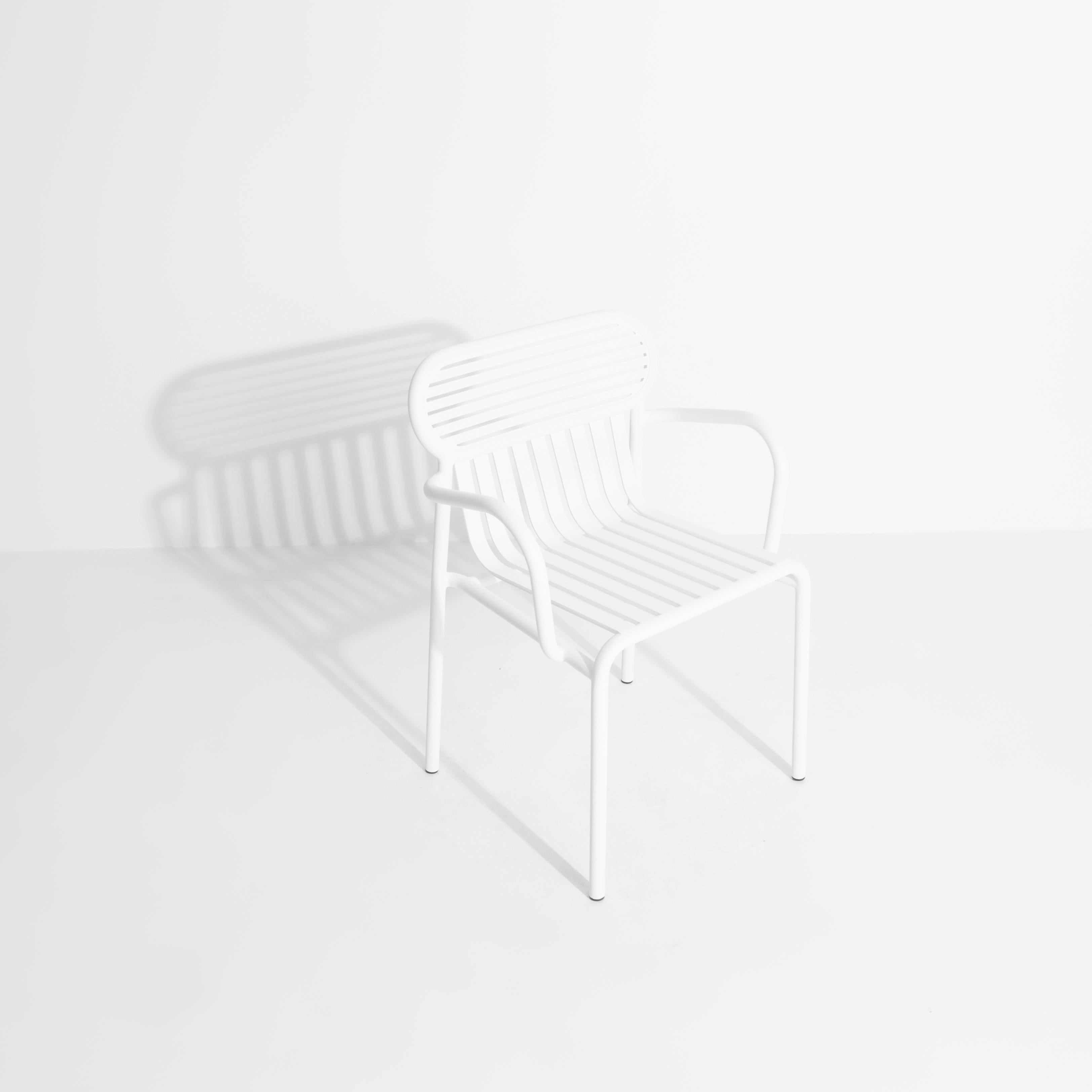 Kleiner Friture Week-End-Brückenstuhl aus weißem Aluminium von Studio BrichetZiegler im Angebot 2