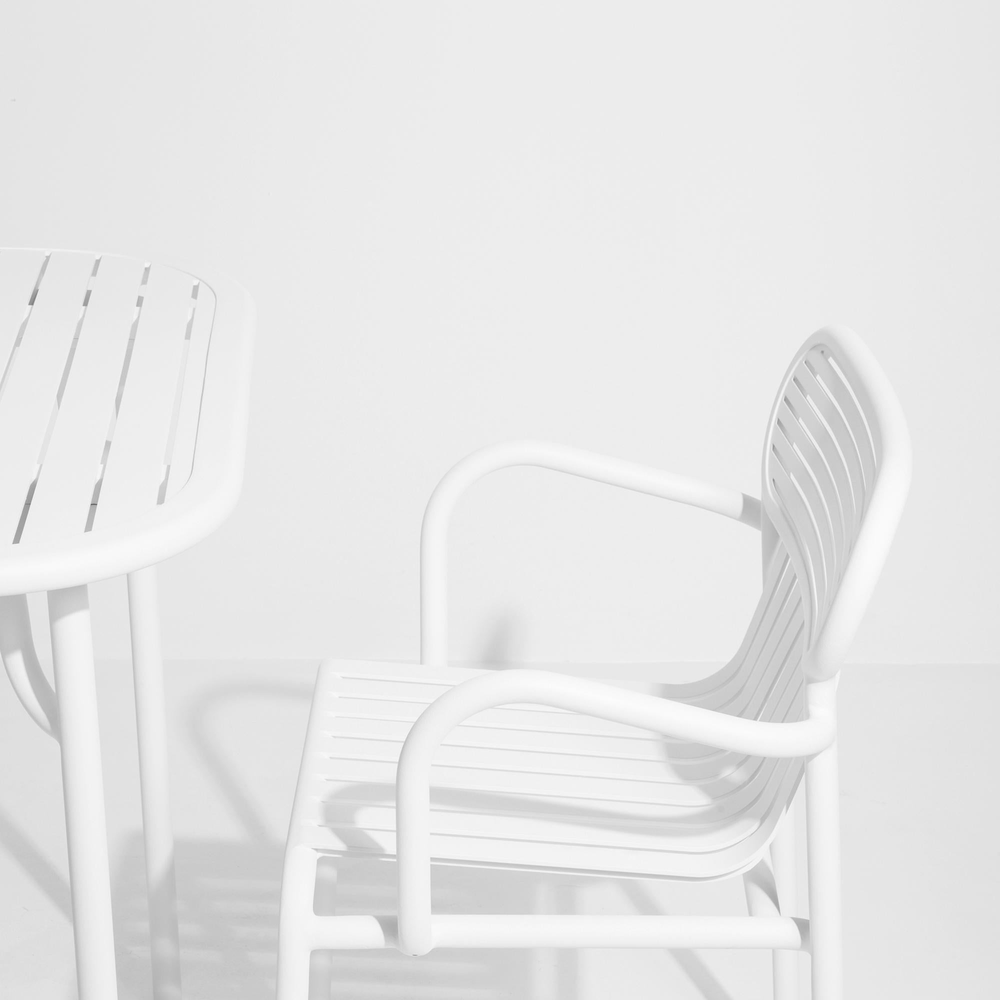 Kleiner Friture Week-End-Brückenstuhl aus weißem Aluminium von Studio BrichetZiegler im Angebot 3